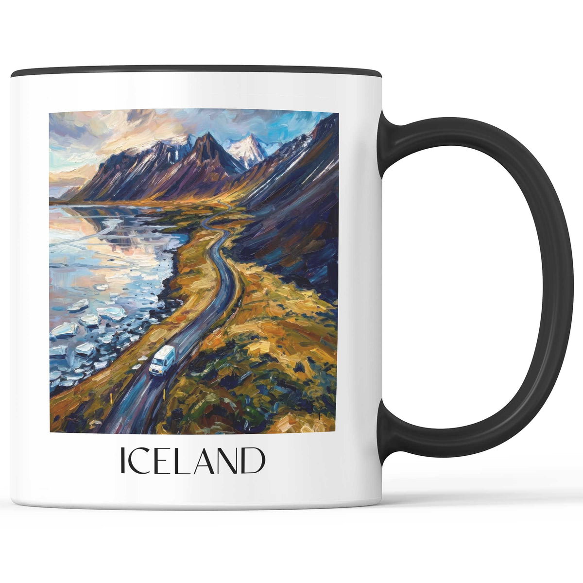 Island - Island Becher - Kaffeetasse im Ölgemälde Stil - favplace