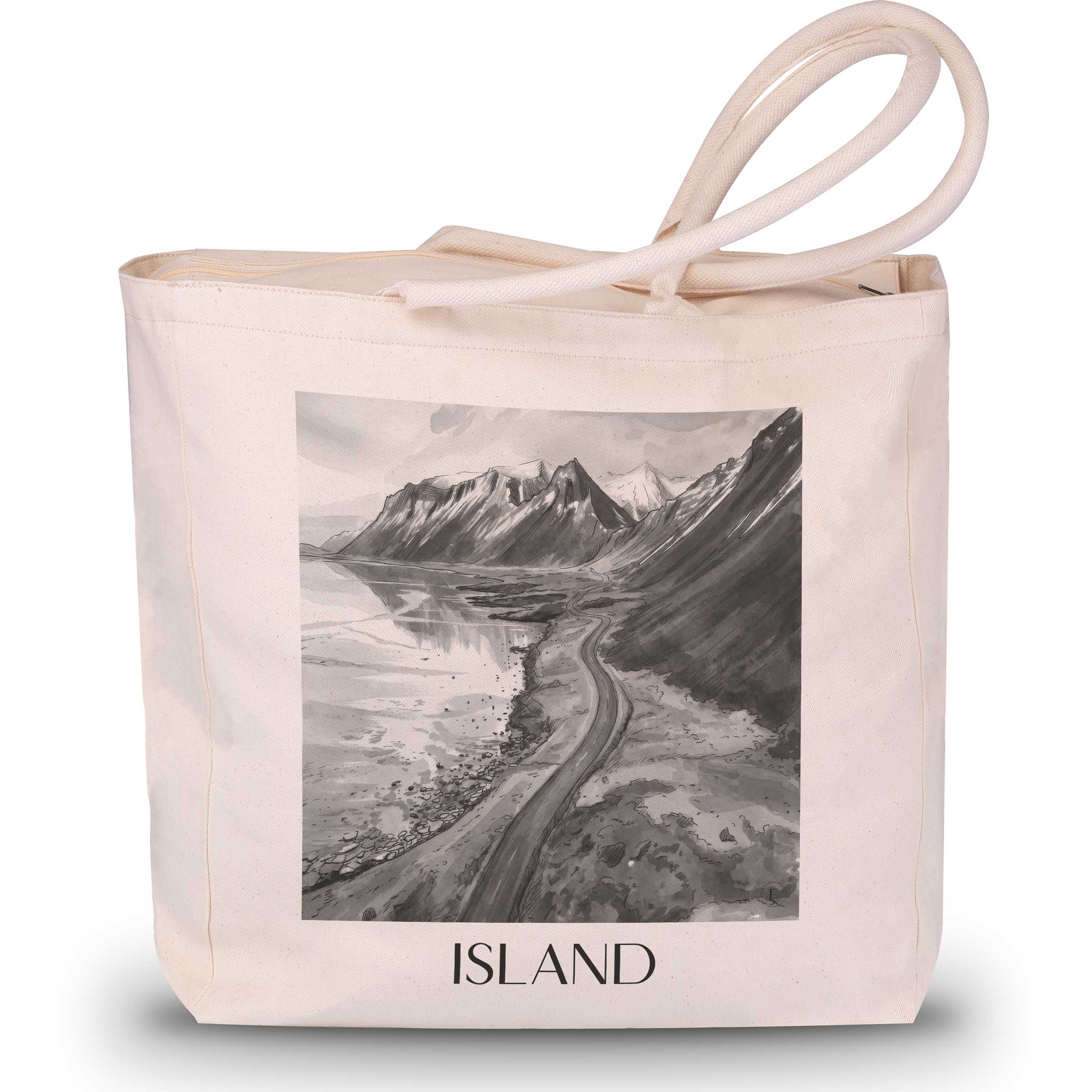 island-island-einkaufstasche-aquarell-schwarz-weiss