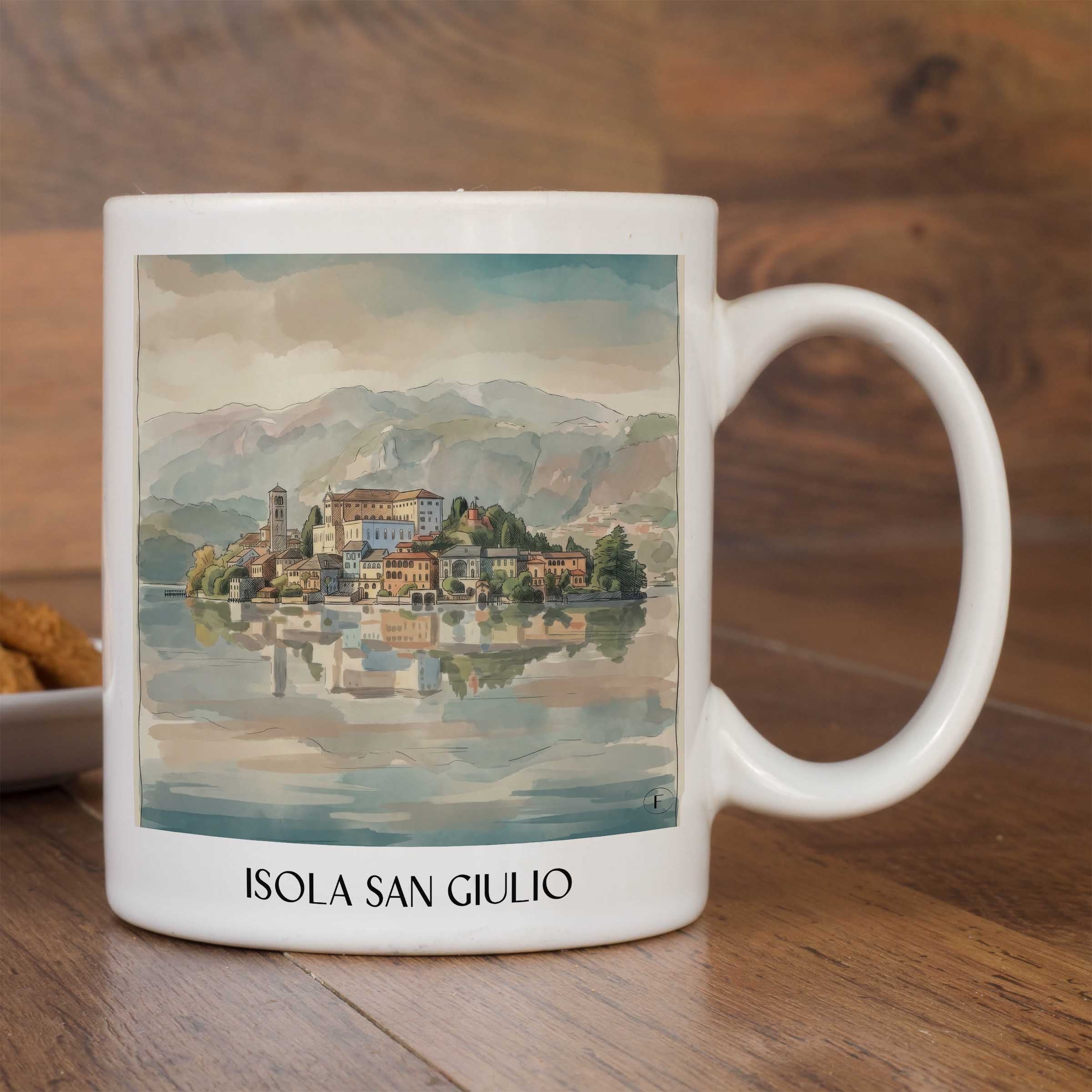 isola-san-giulio-lago-d´orta-italien-kaffeebecher-aquarell