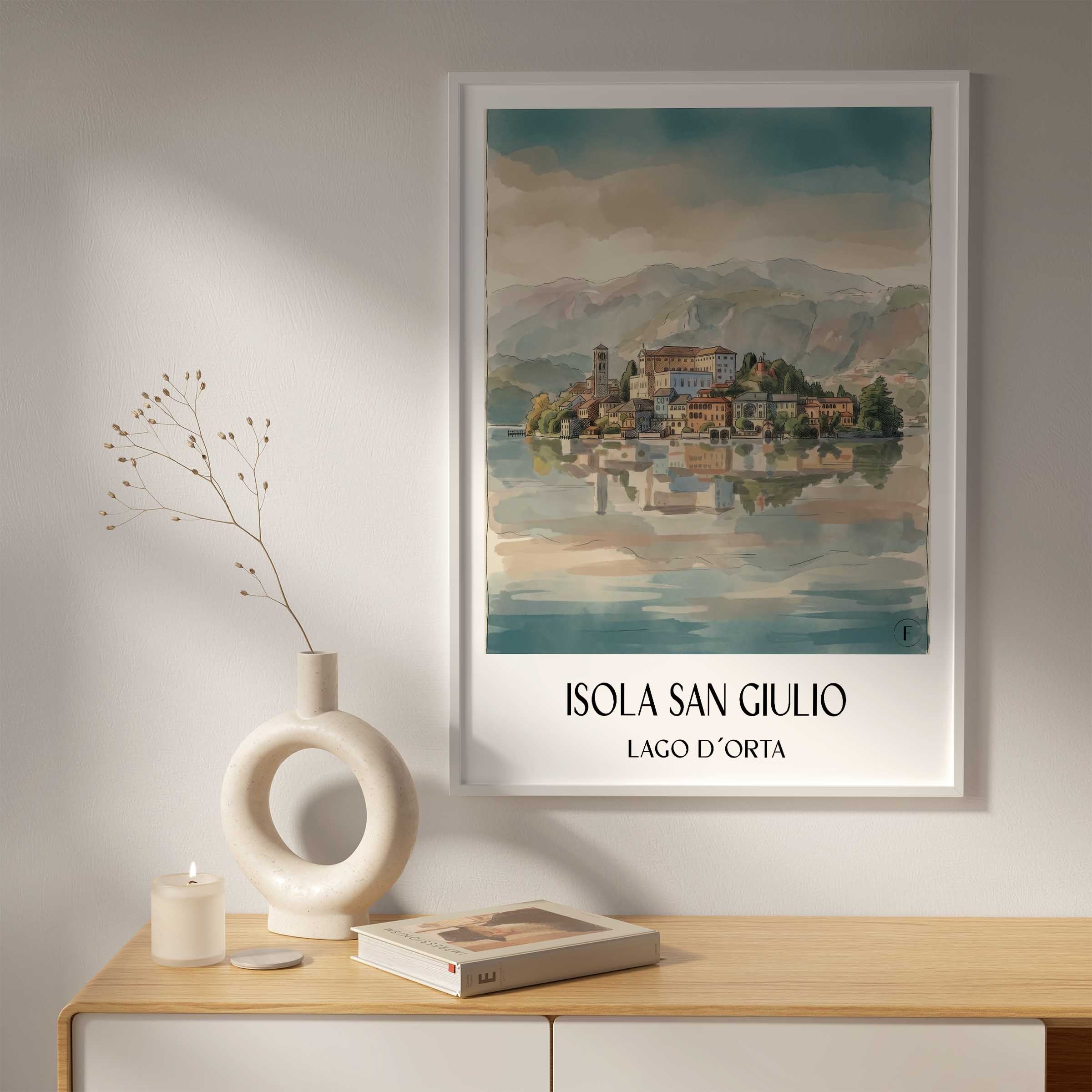 isola-san-giulio-lago-d´orta-italien-poster-aquarell