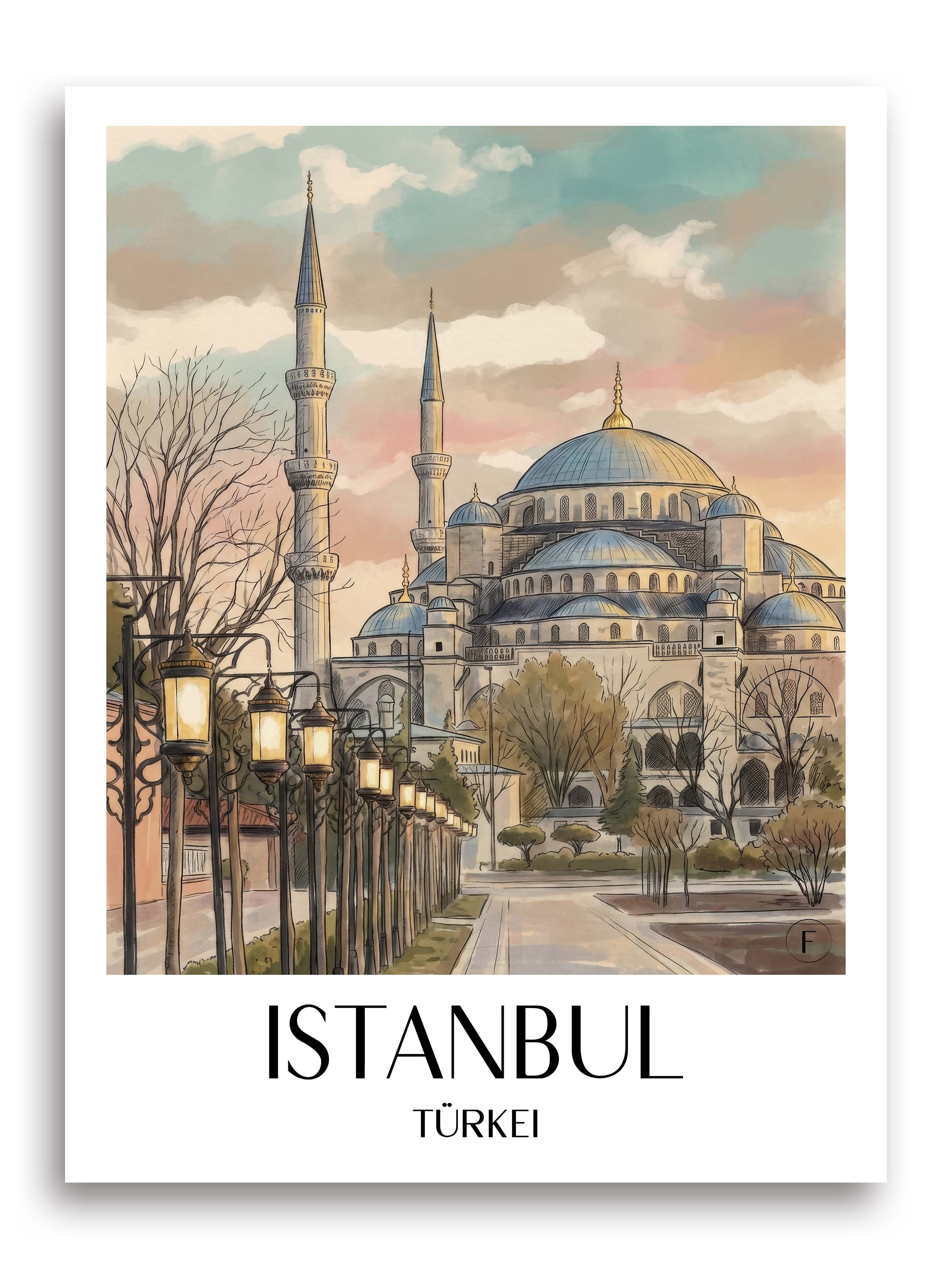 istanbul-türkei-poster-aquarell
