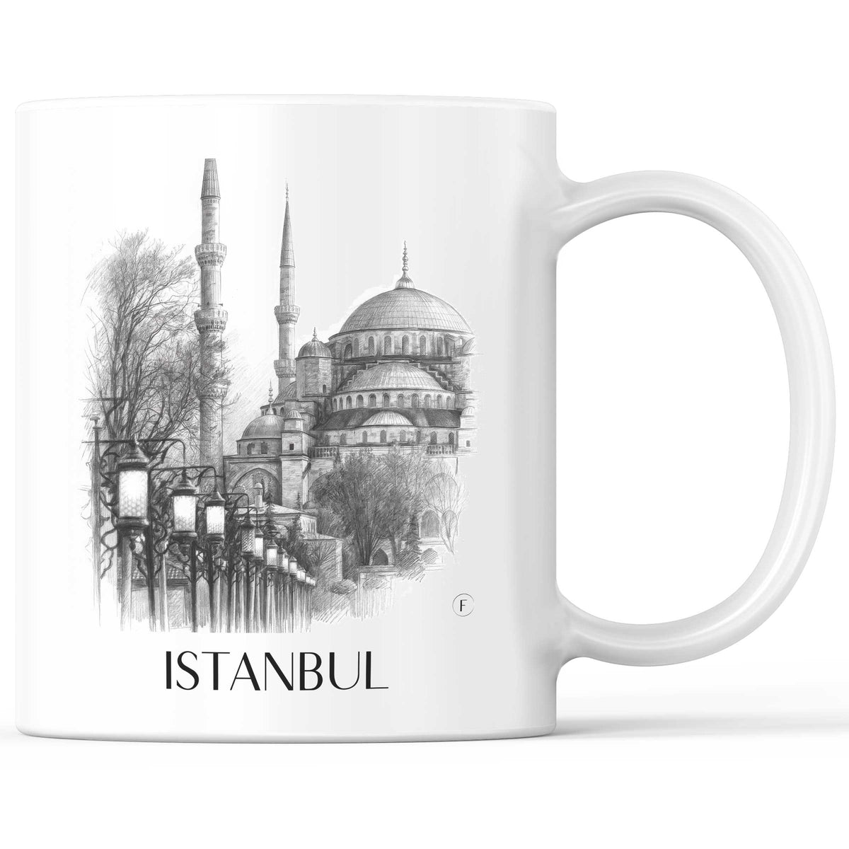 Istanbul - Türkei Becher - Kaffeetasse im Zeichnung Stil - favplace