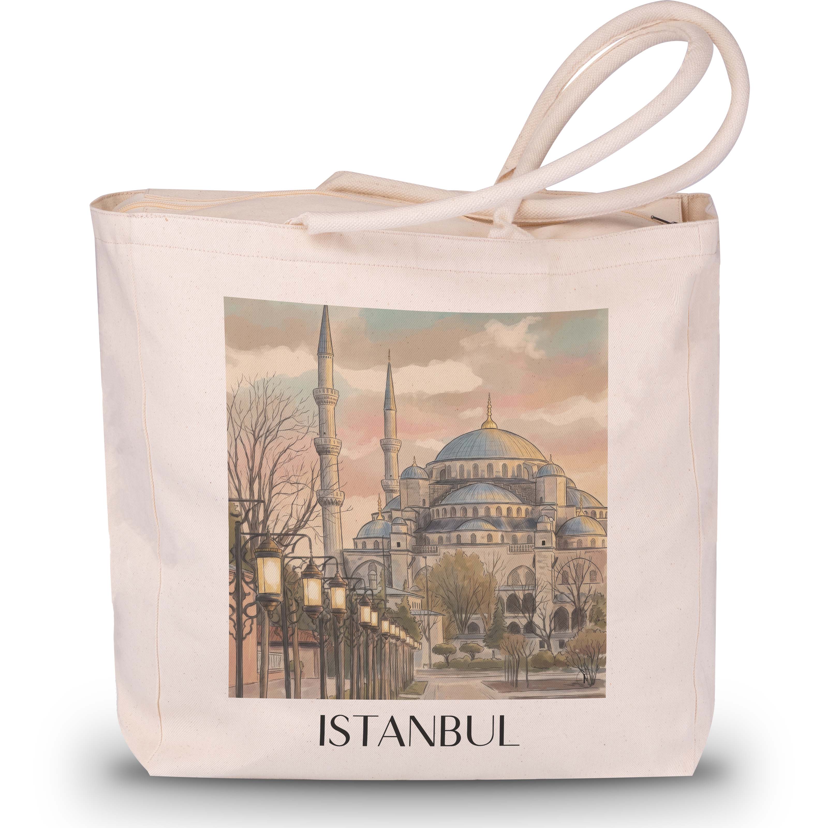 istanbul-türkei-einkaufstasche-aquarell