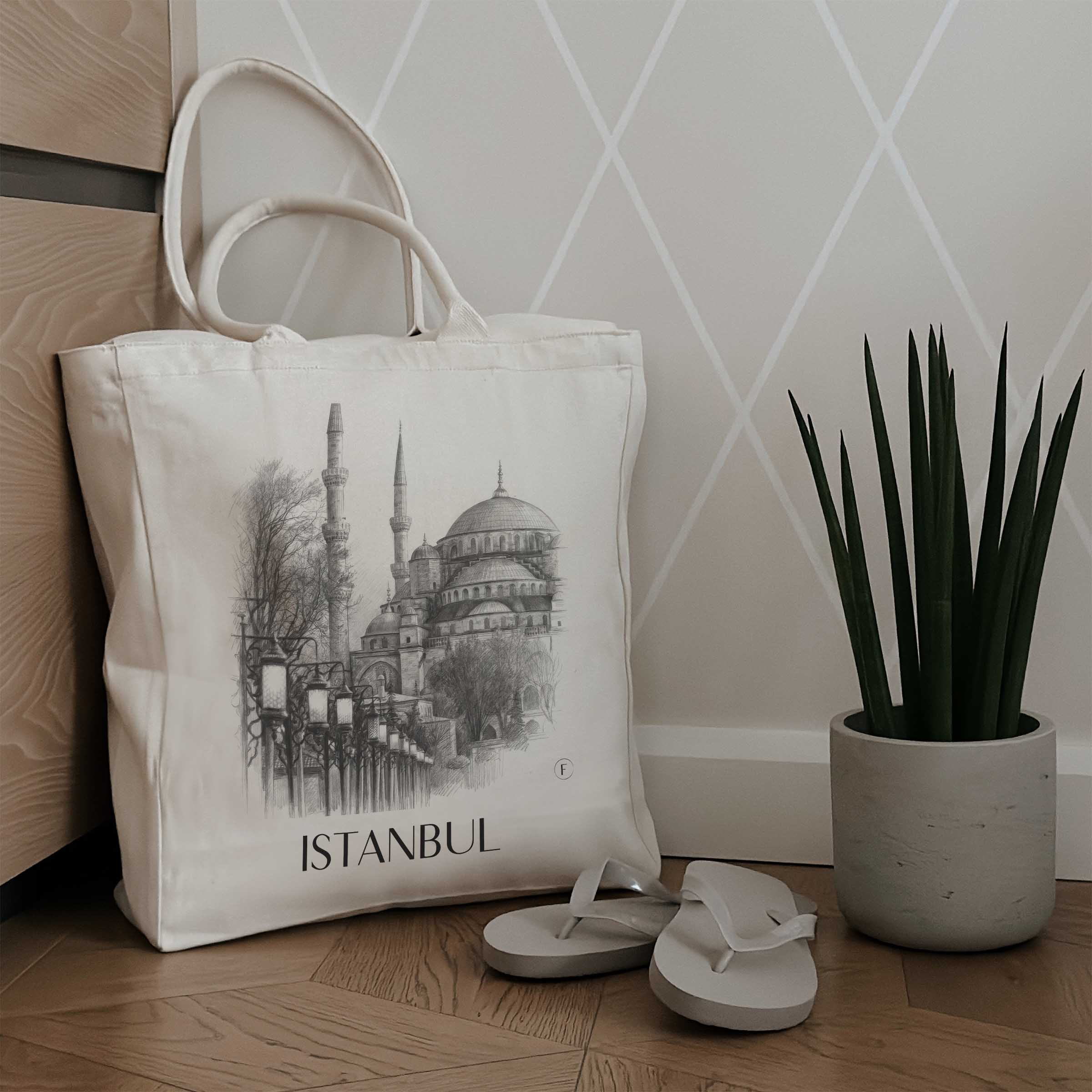 istanbul-türkei-einkaufstasche-bleistift-zeichnung-drawing