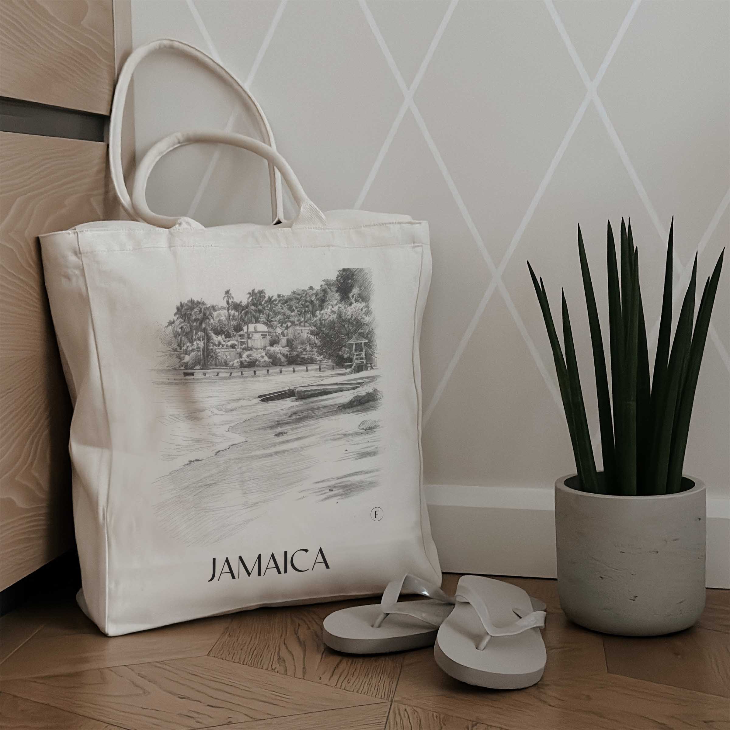 jamaica-jamaika-einkaufstasche-bleistift-zeichnung-drawing