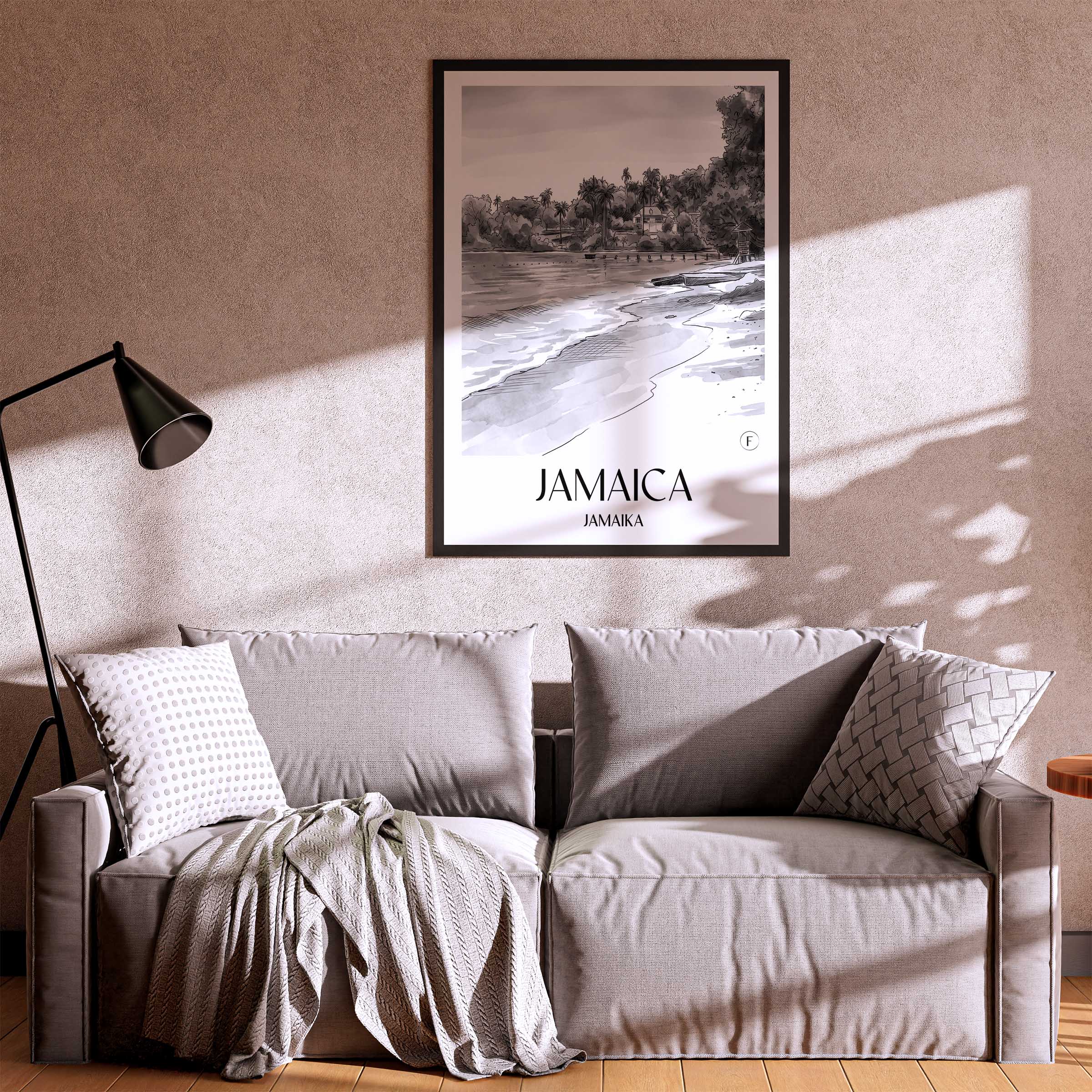 jamaica-jamaika-poster-aquarell-schwarz-weiss