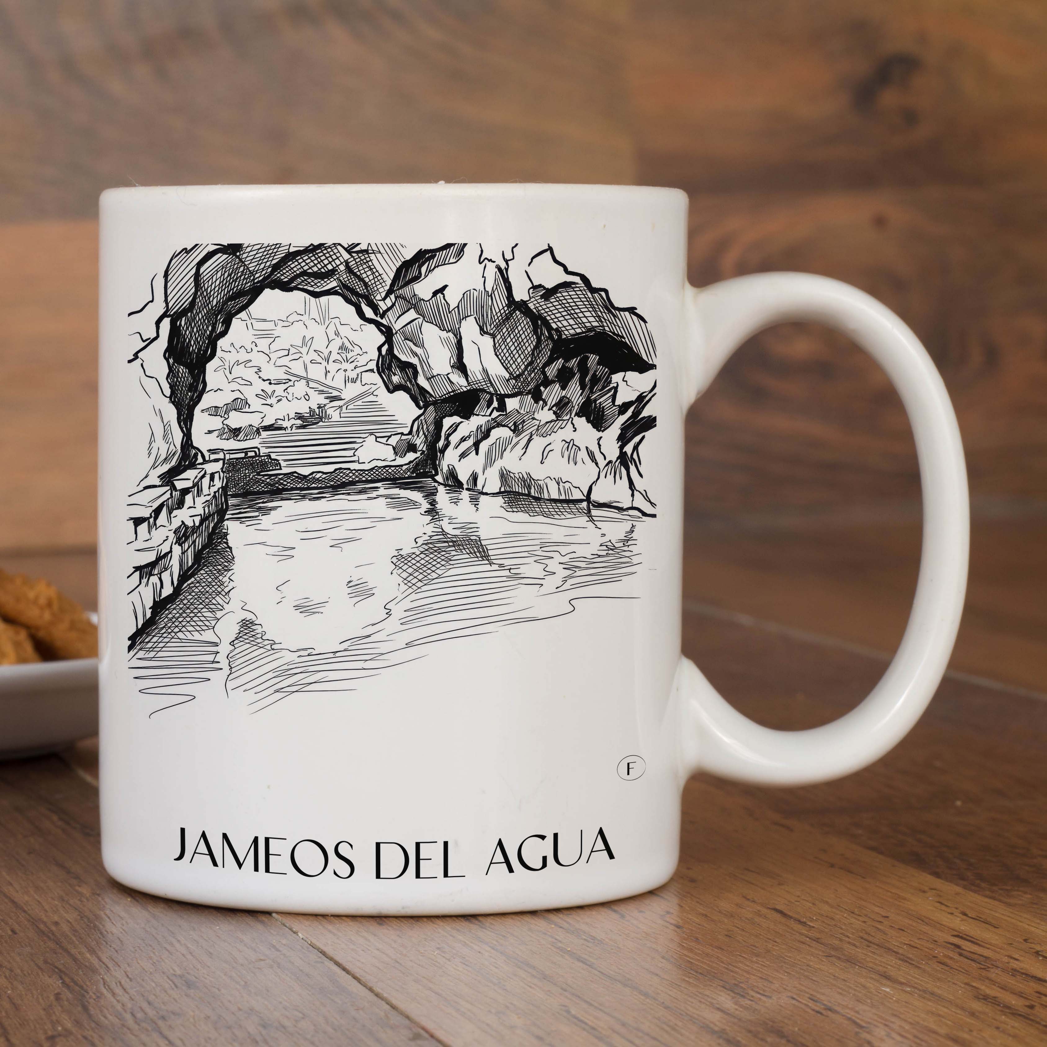 jameos-del-agua-lanzarote-spanien-kaffeebecher-skizze