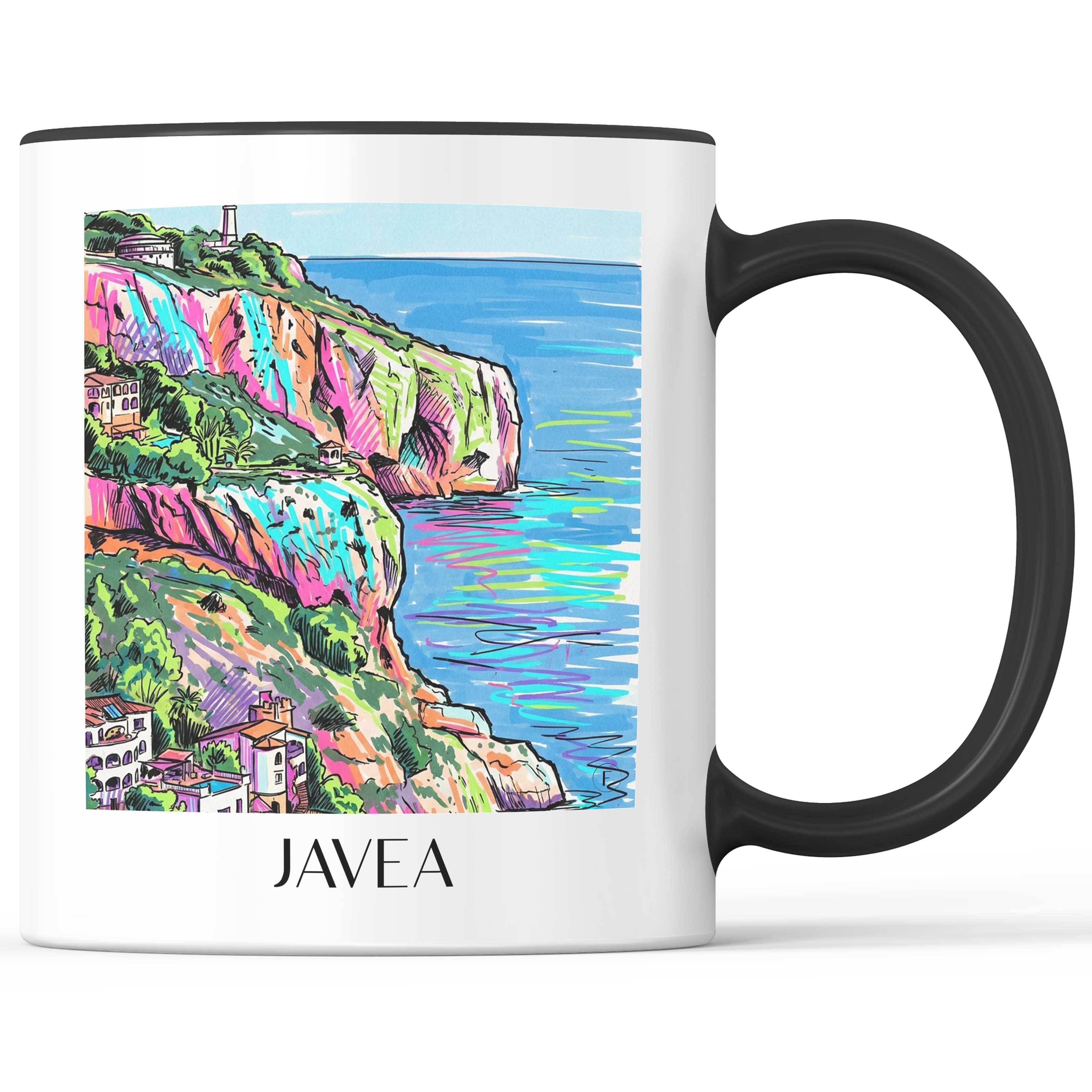 Javea Kaffeebecher - Spanien - Spanien und Spanien Becher - Kaffeetasse im Tag Graffiti Stil - favplace