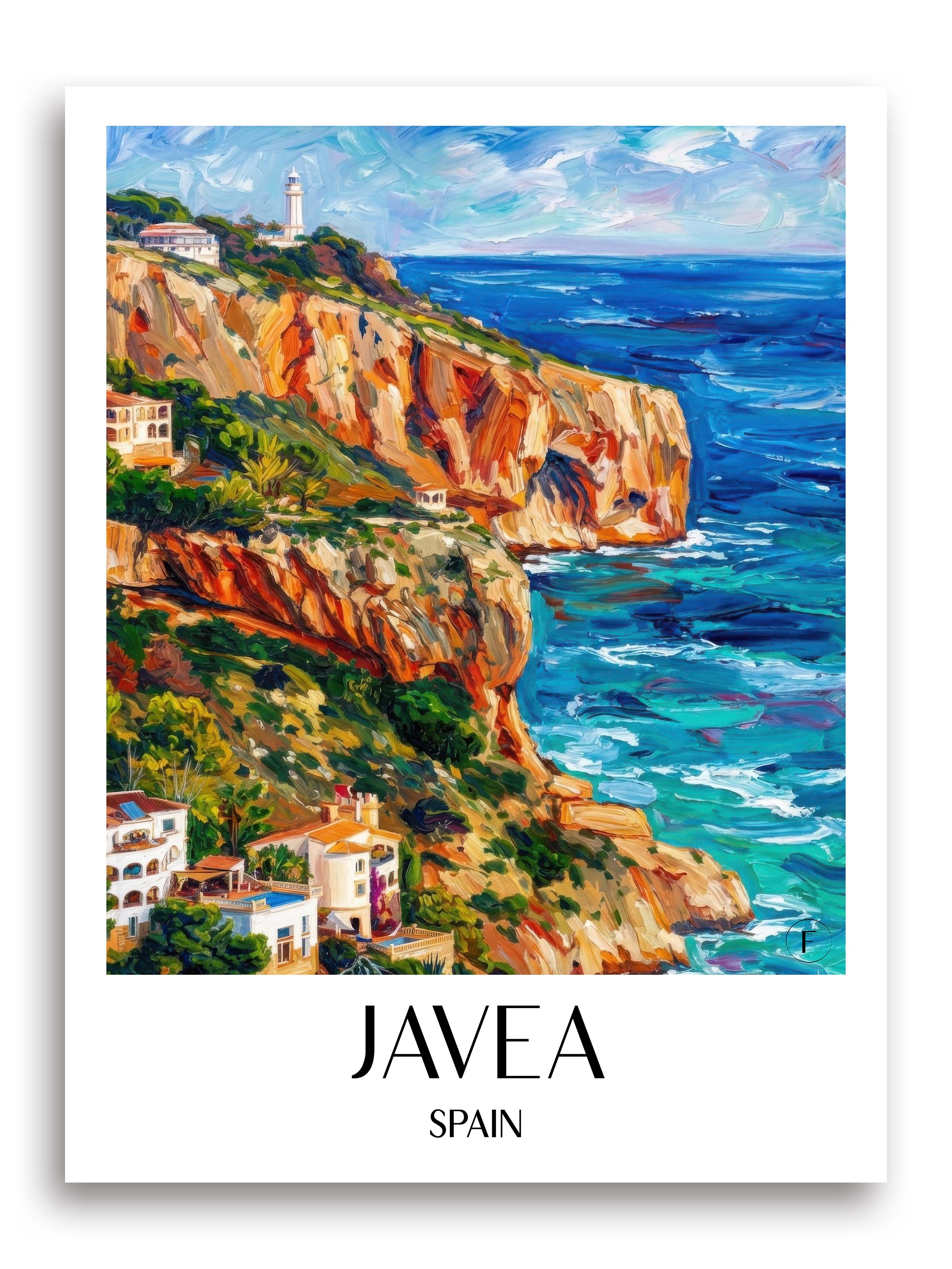 Javea Poster - Spanien - Spanien Kunstdruck - Ölgemälde von A4 bis A1 - favplace