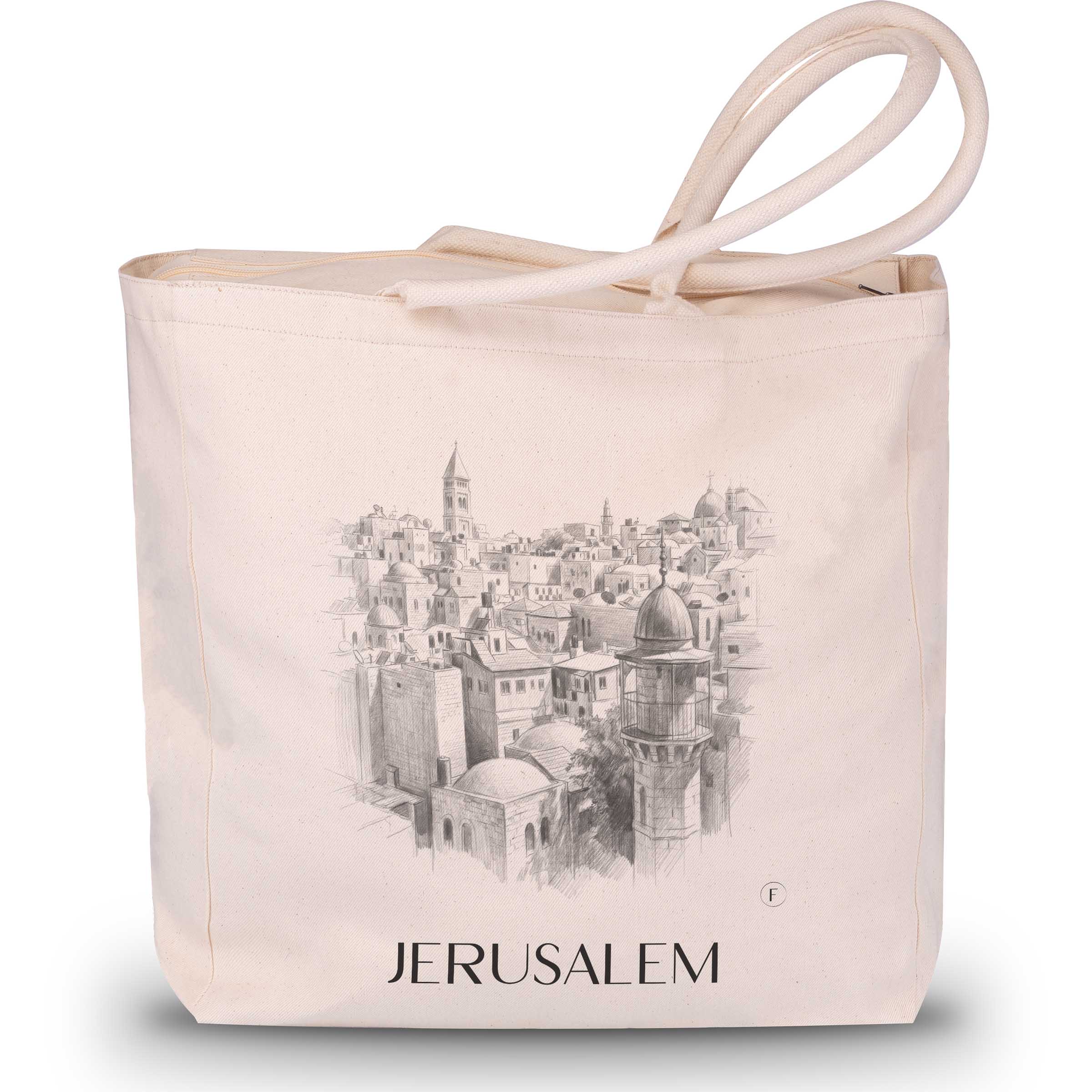 jerusalem-israel-einkaufstasche-bleistift-zeichnung-drawing
