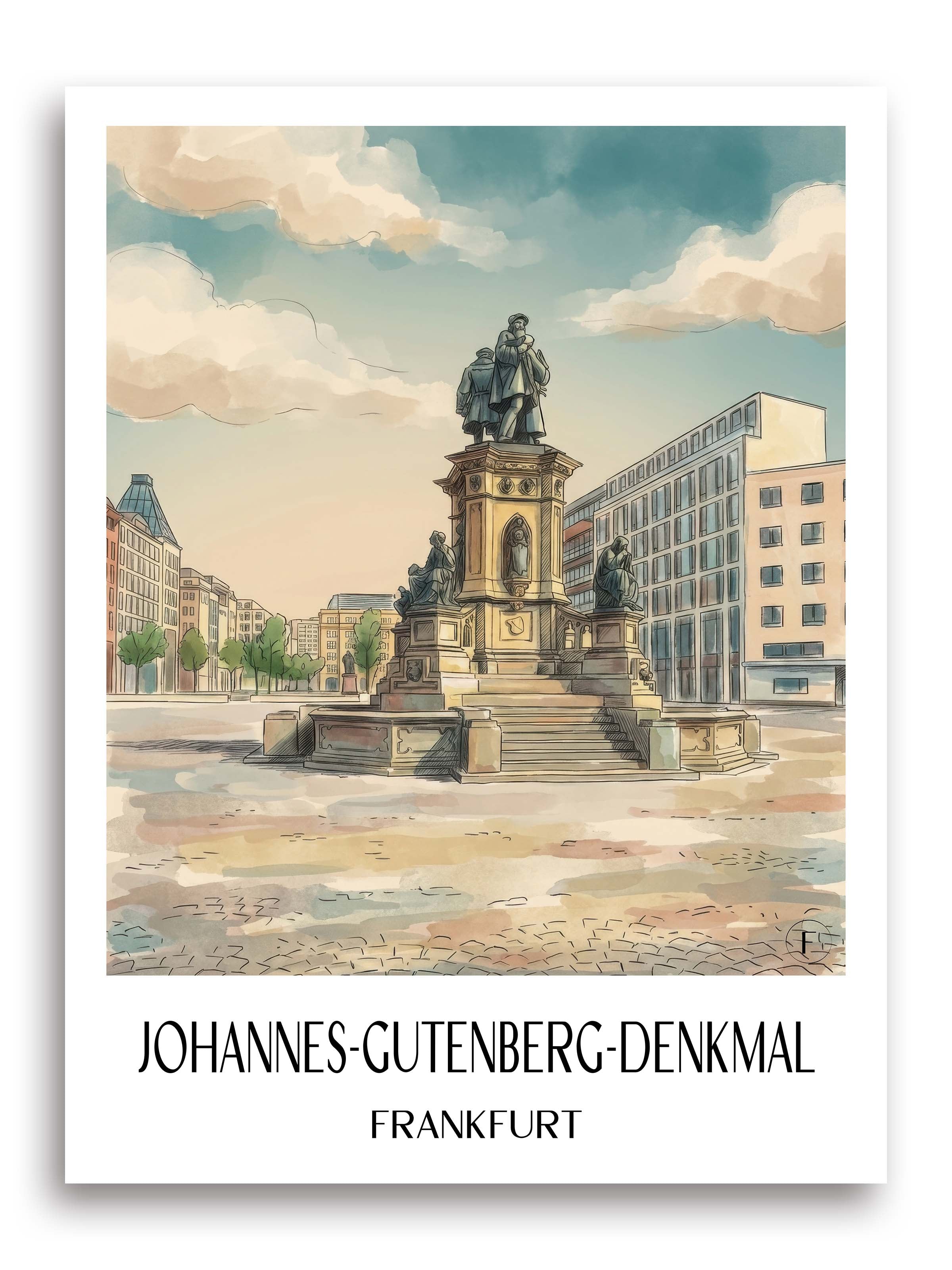 johannes-gutenberg-denkmal-frankfurt--deutschland-poster-aquarell