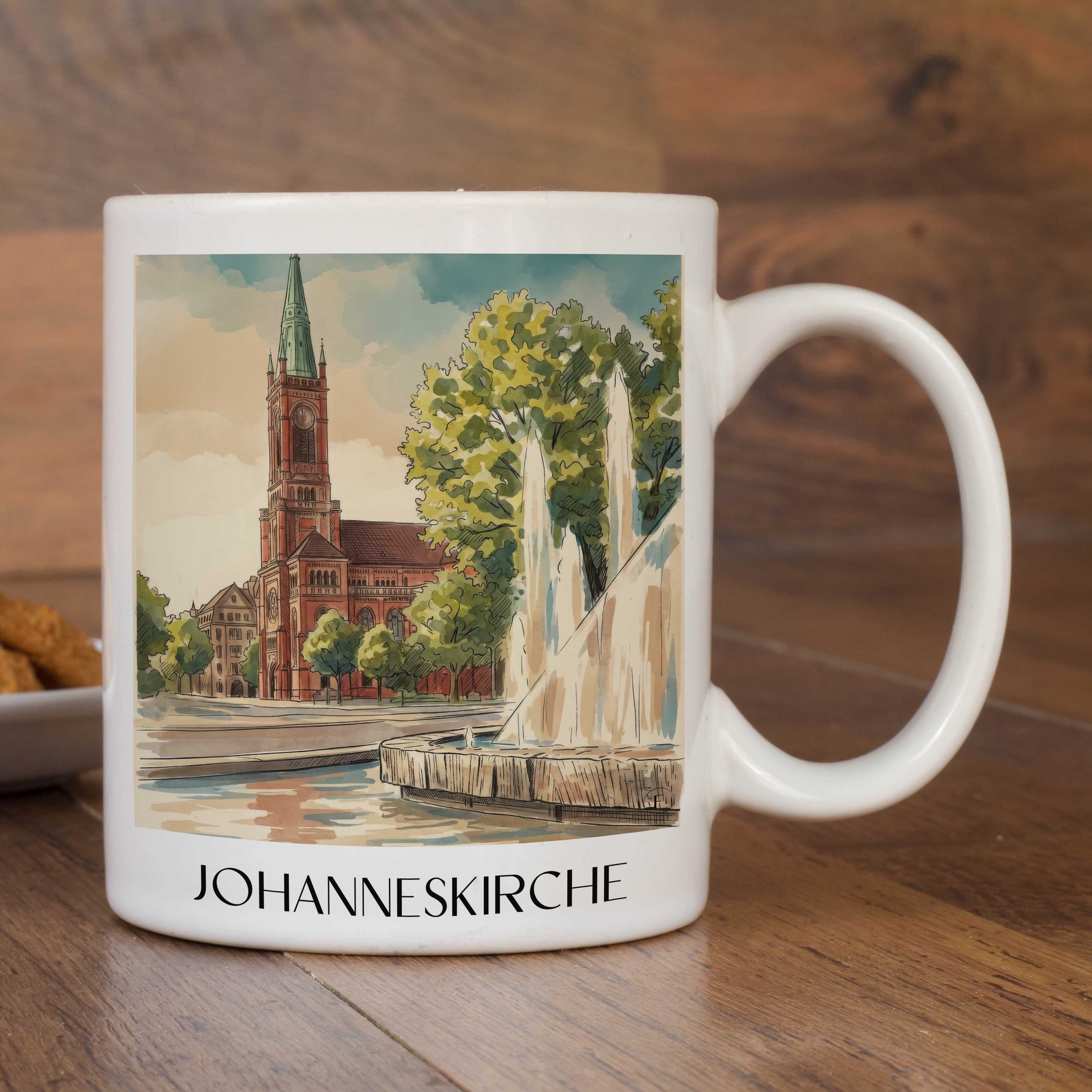 johanneskirche-düsseldorf-deutschland-kaffeebecher-aquarell