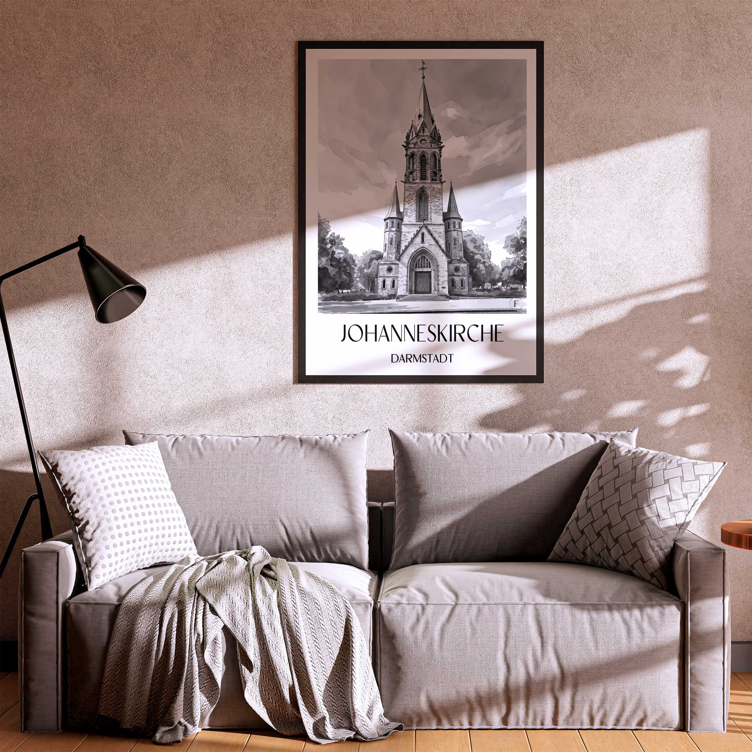johanneskirche-darmstadt-deutschland-poster-aquarell-schwarz-weiss