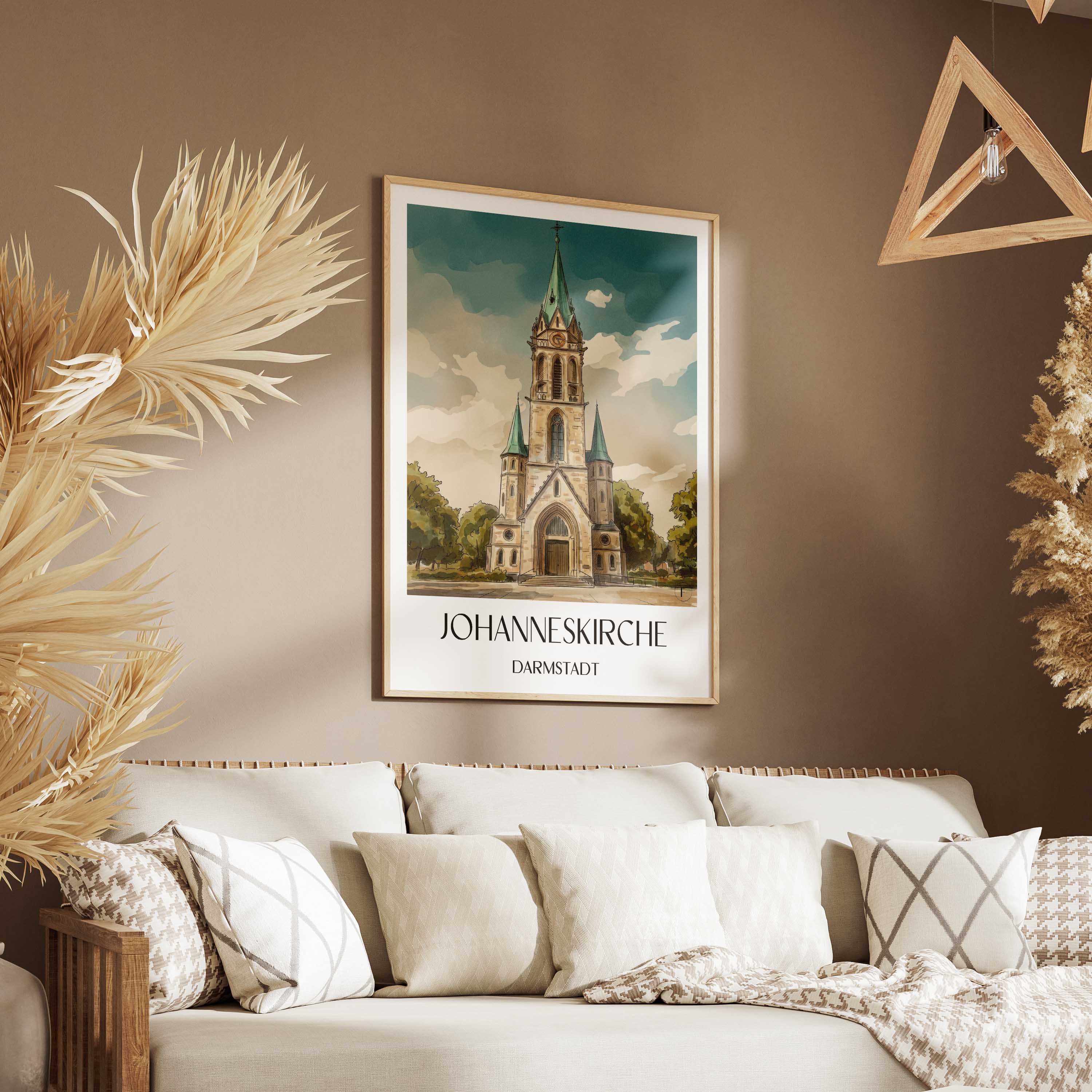 johanneskirche-darmstadt-deutschland-poster-aquarell