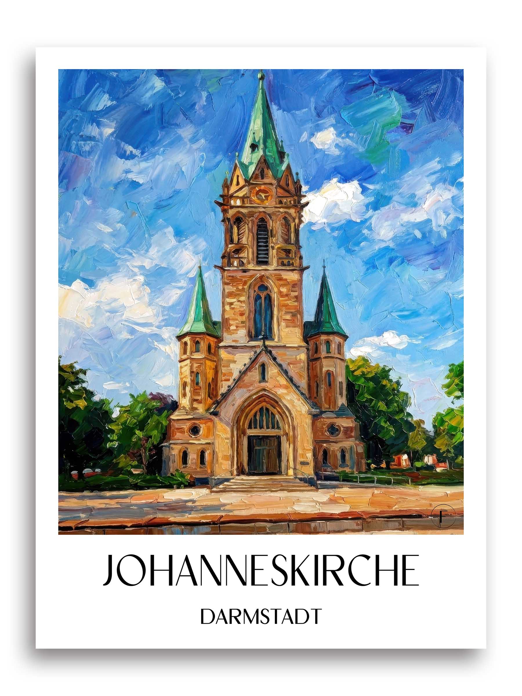 johanneskirche-darmstadt-deutschland-poster-oil-painting-oelgemaelde