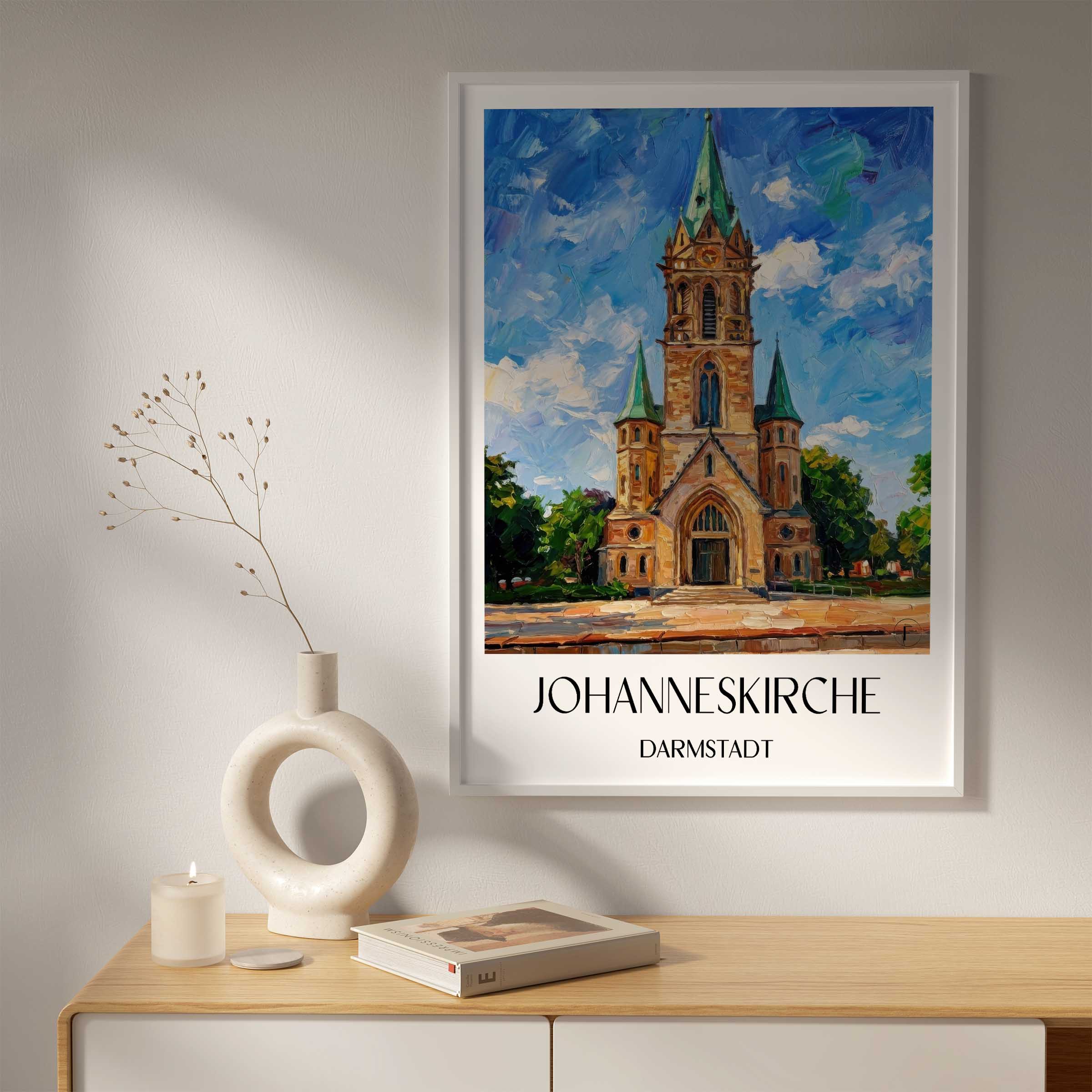 johanneskirche-darmstadt-deutschland-poster-oil-painting-oelgemaelde