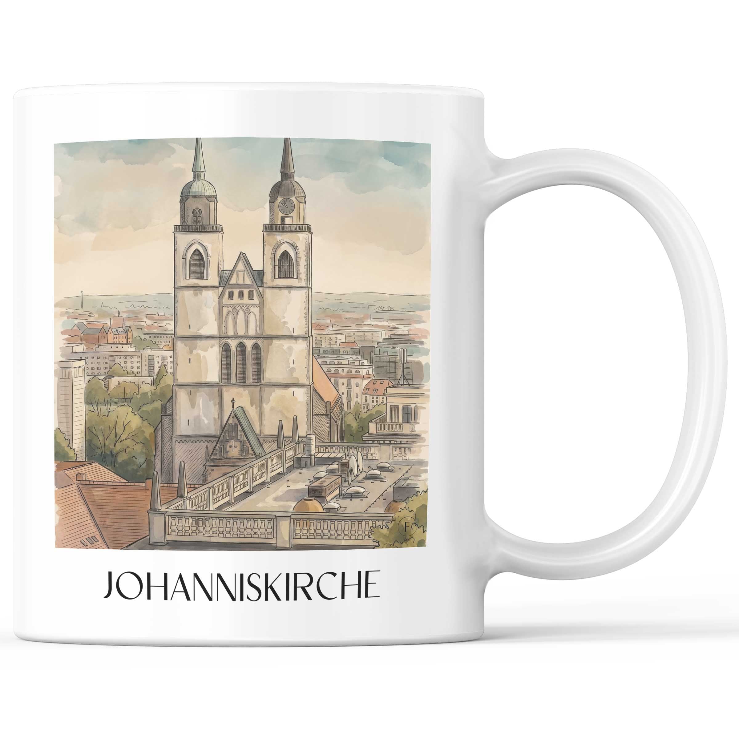 johanniskirche-magdeburg-deutschland-kaffeebecher-aquarell
