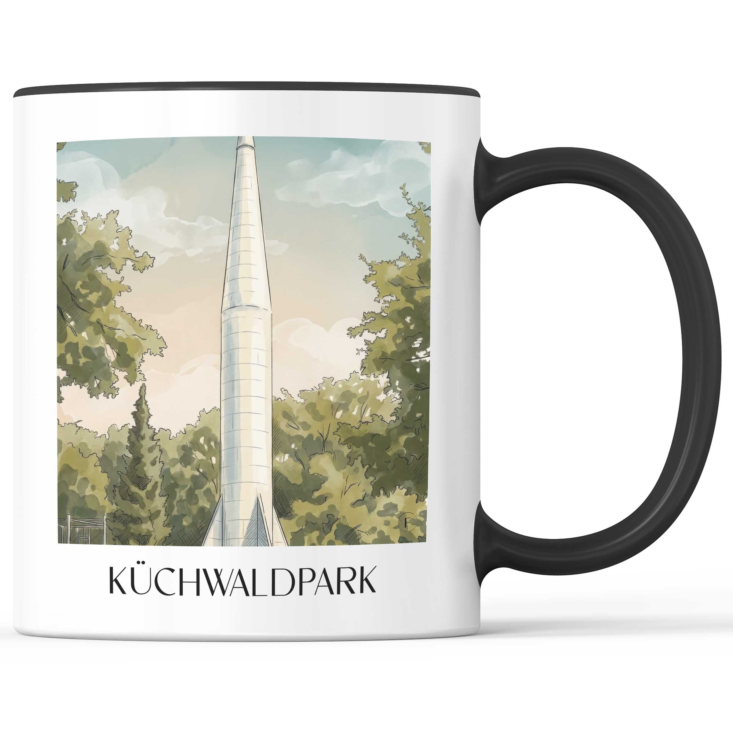 Küchwaldpark Kaffeebecher - Chemnitz - Deutschland Becher - Kaffeetasse im Aquarell Stil - favplace
