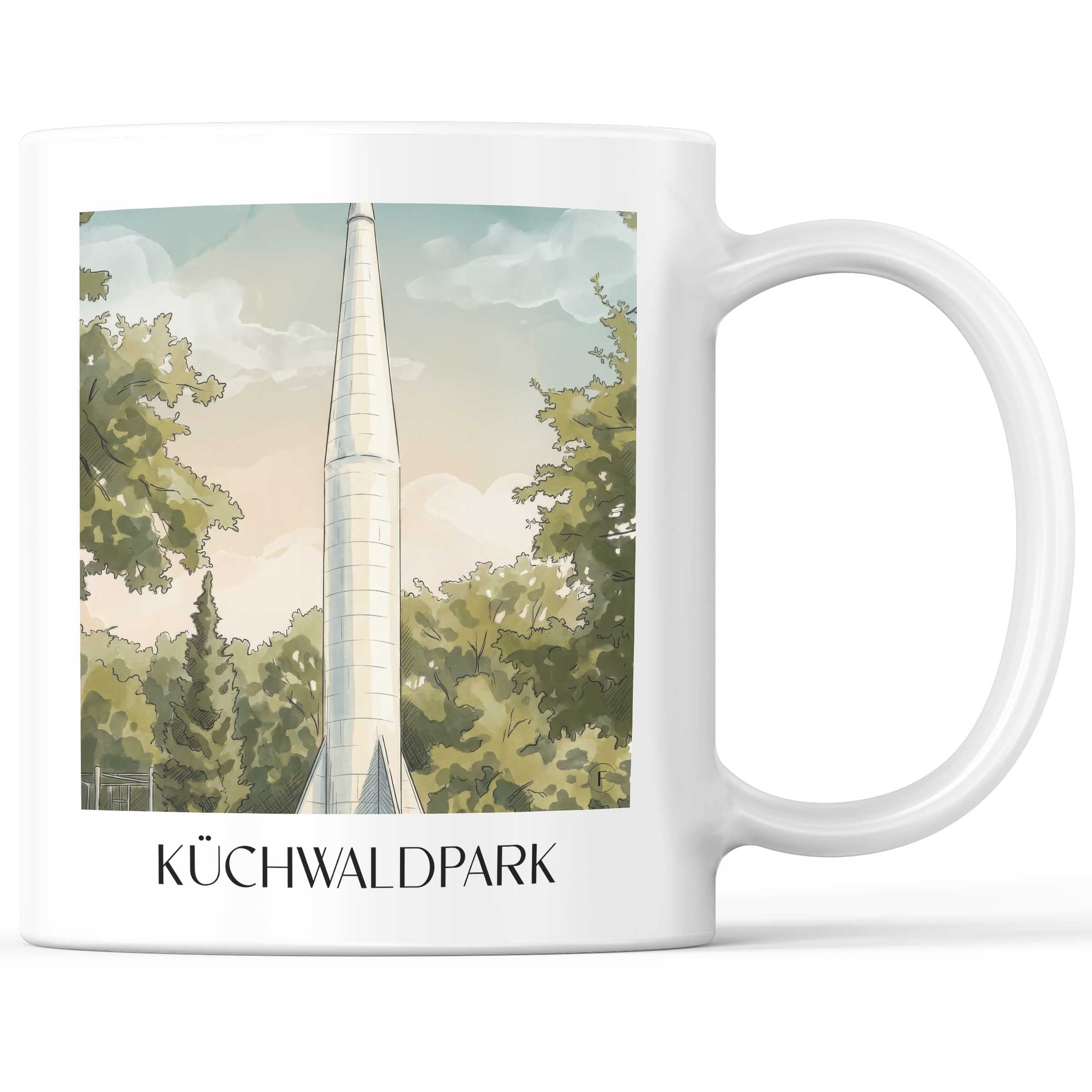Küchwaldpark Kaffeebecher - Chemnitz - Deutschland Becher - Kaffeetasse im Aquarell Stil - favplace