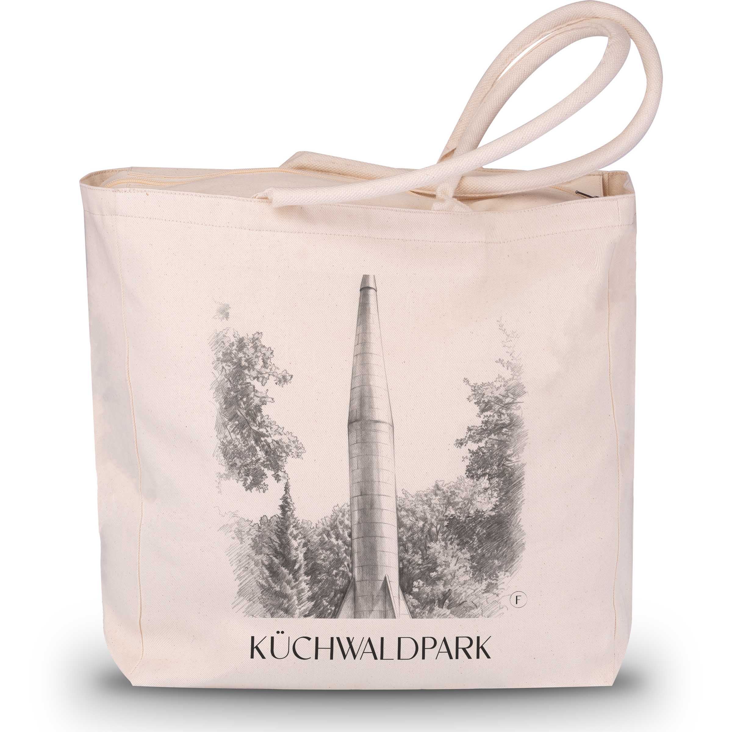 Küchwaldpark Shopping Tasche - Chemnitz - Deutschland Tote Bag - Einkaufstasche im Zeichnung Stil