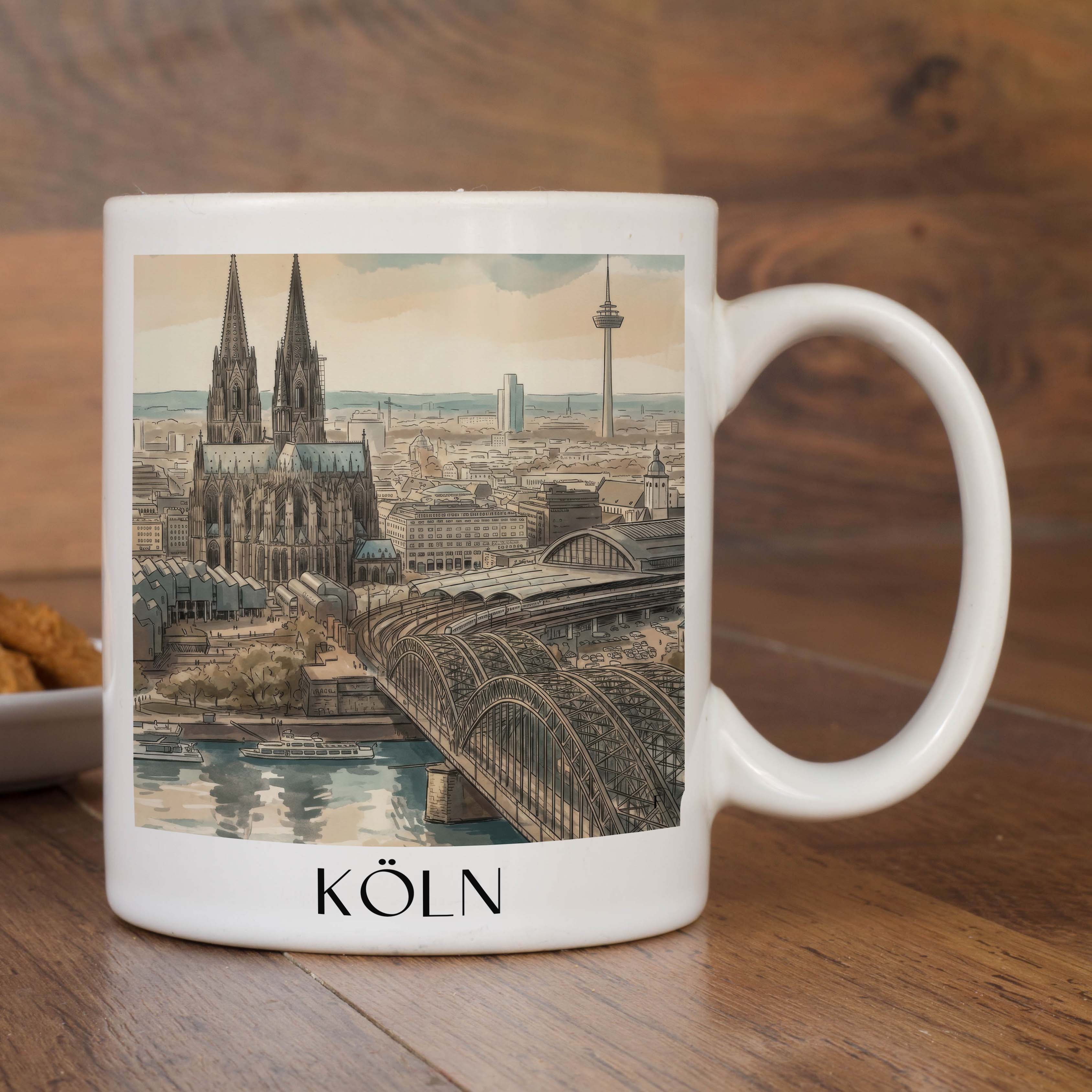 köln-deutschland-kaffeebecher-aquarell