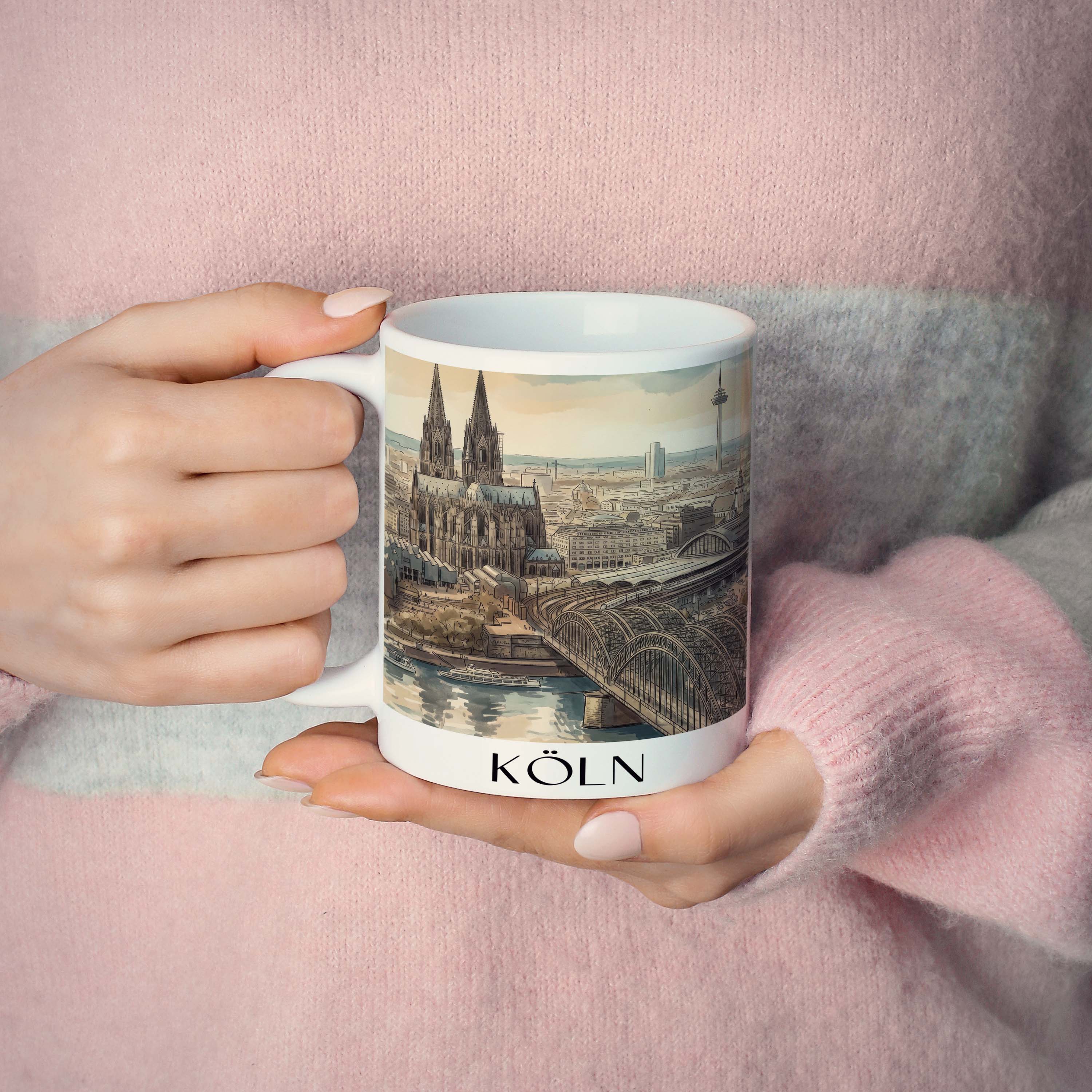 köln-deutschland-kaffeebecher-aquarell