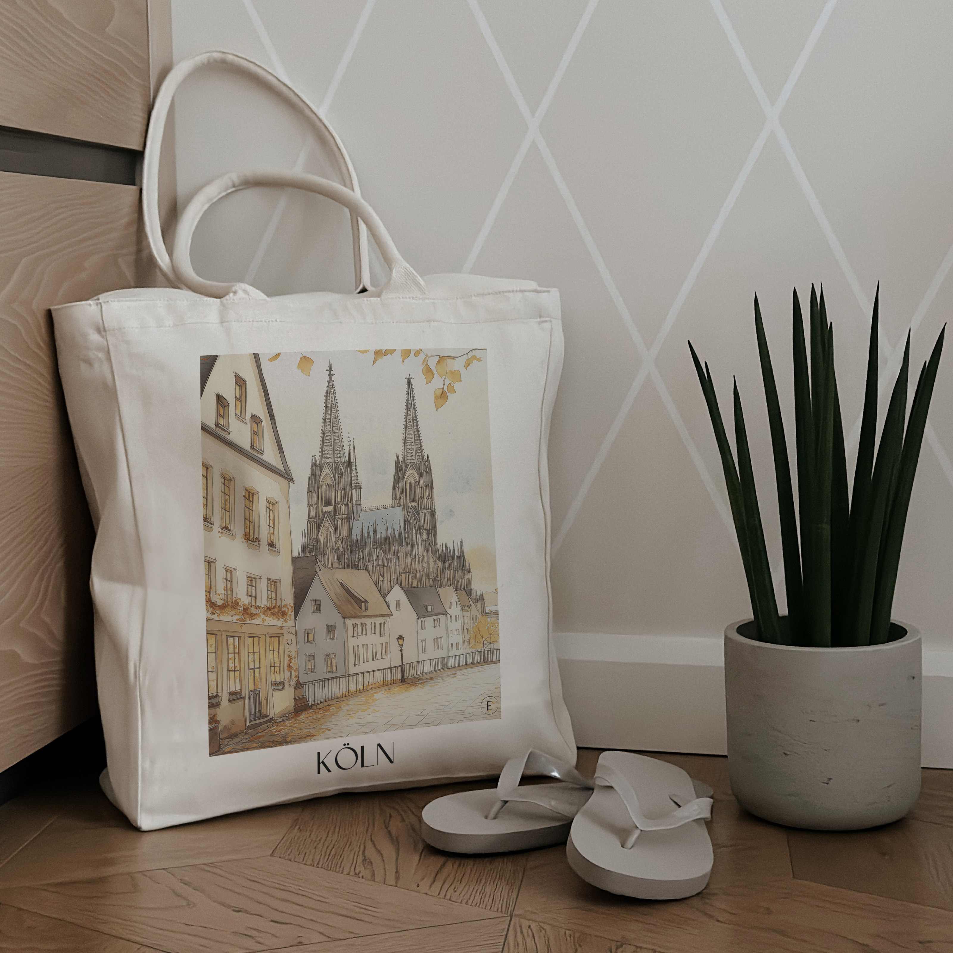 köln-deutschland-einkaufstasche-aquarell