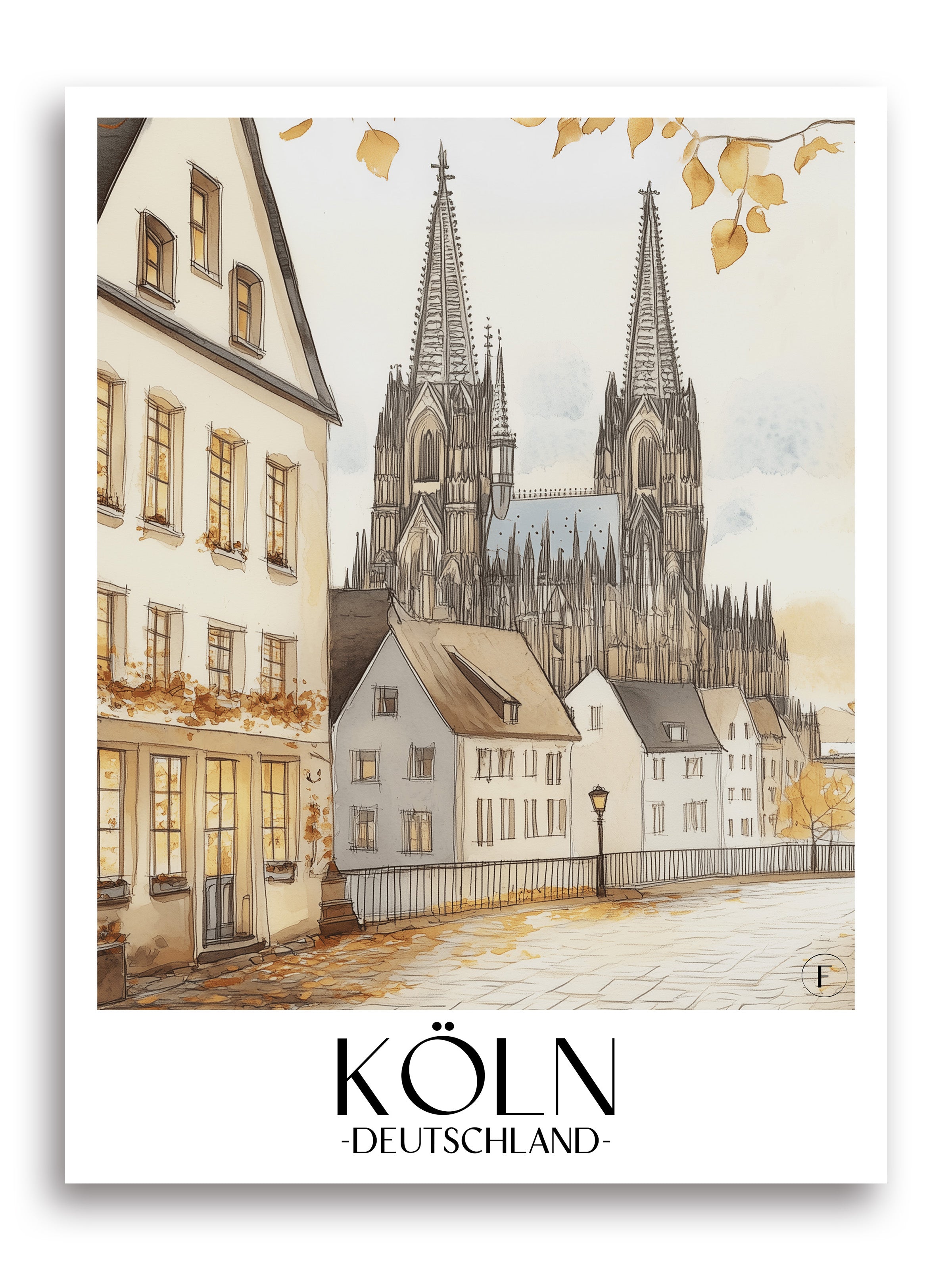 köln-deutschland-poster-aquarell