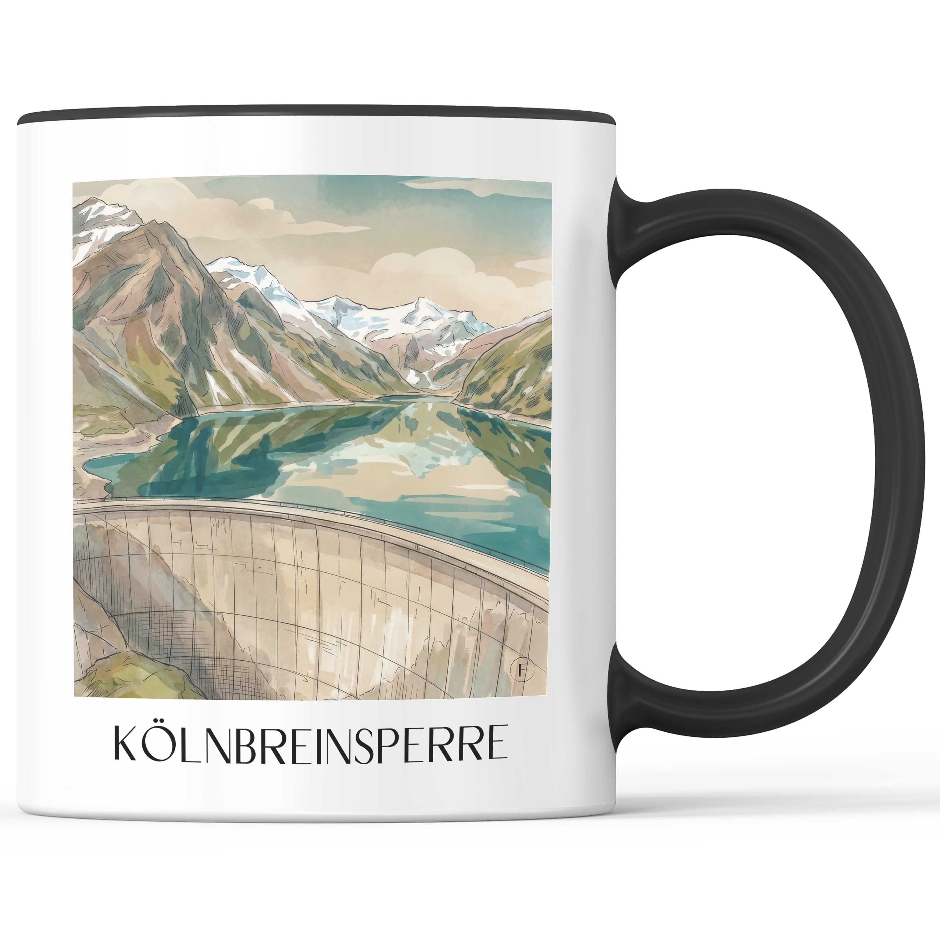 kölnbreinsperre-kärnten-österreich-kaffeebecher-aquarell