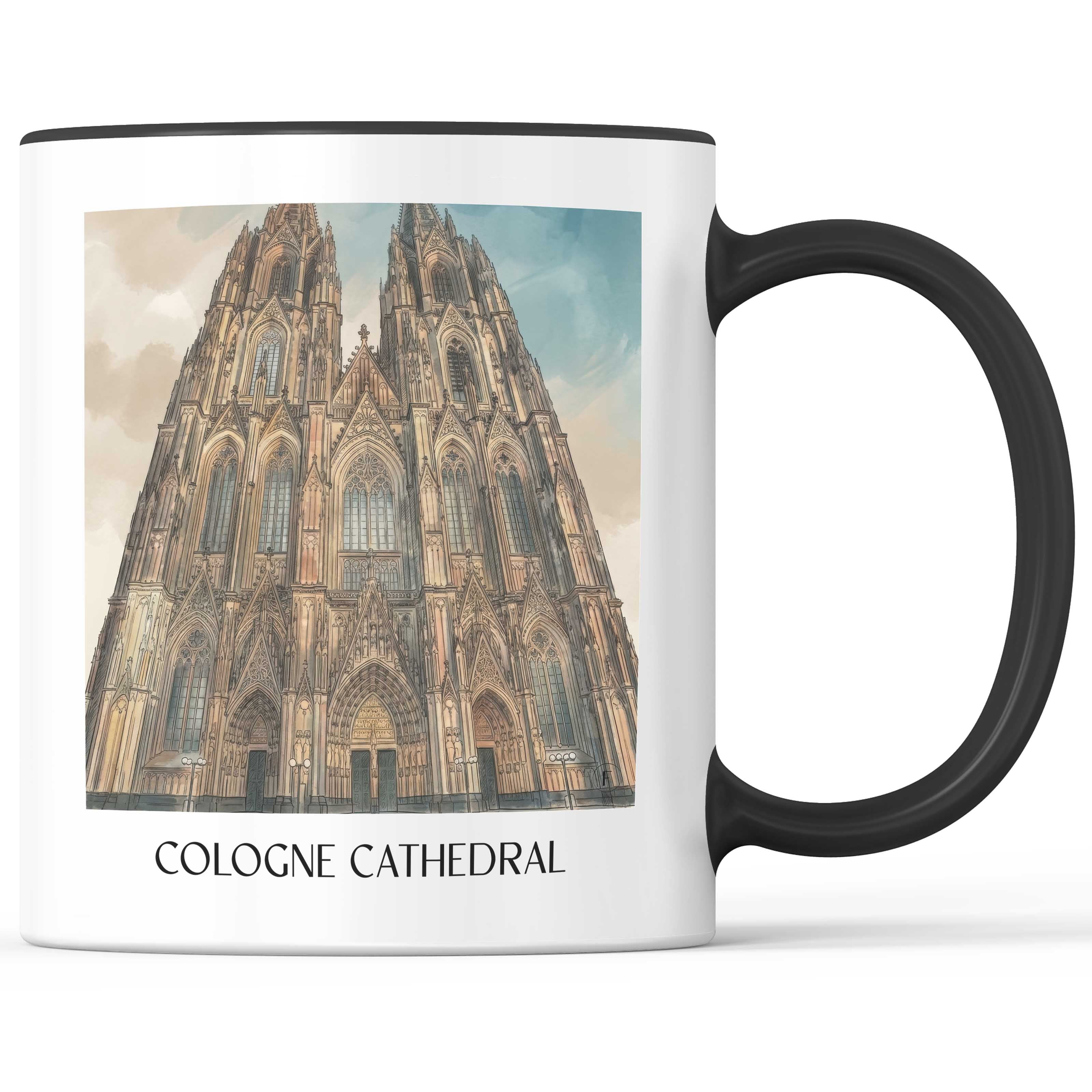Kölner Dom Kaffeebecher - Köln - Deutschland Becher - Kaffeetasse im Aquarell Stil - favplace