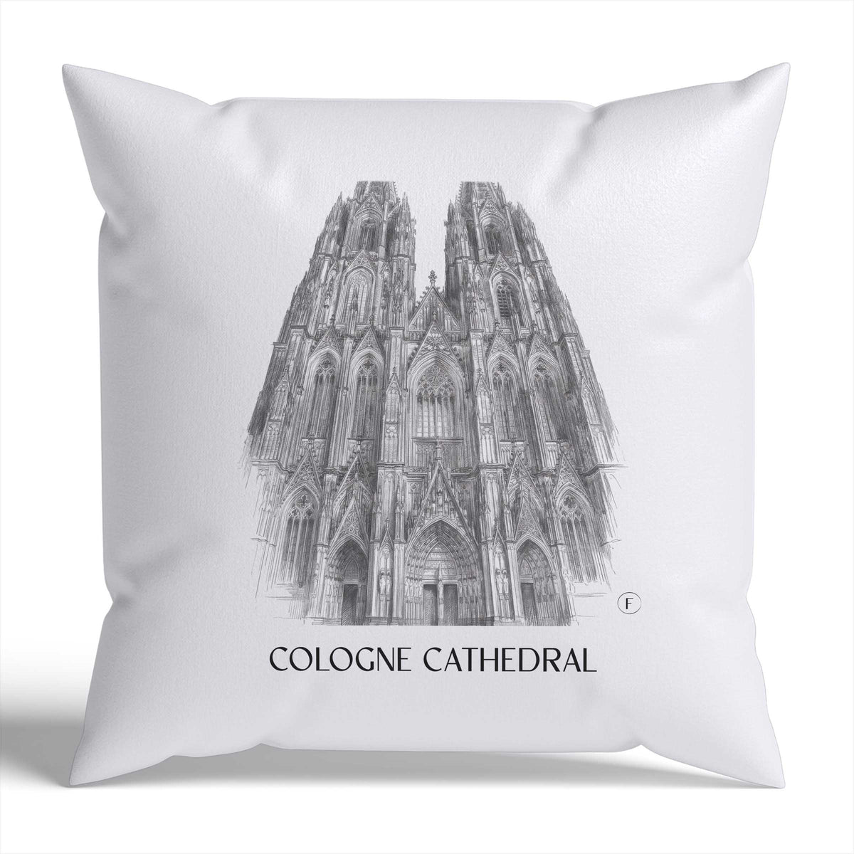 Kölner Dom Kissenhülle - Zierkissen Bezug - Köln - Deutschland Kissen bzw. Kissenbezug im Zeichnung Stil - favplace