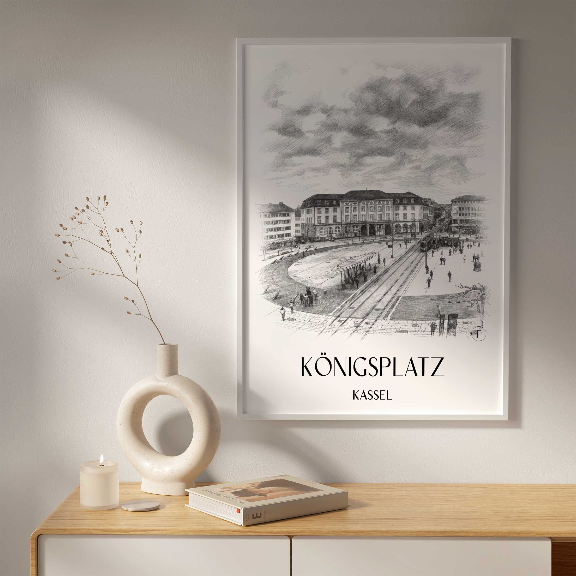 königsplatz-kassel-deutschland-poster-bleistift-zeichnung-drawing