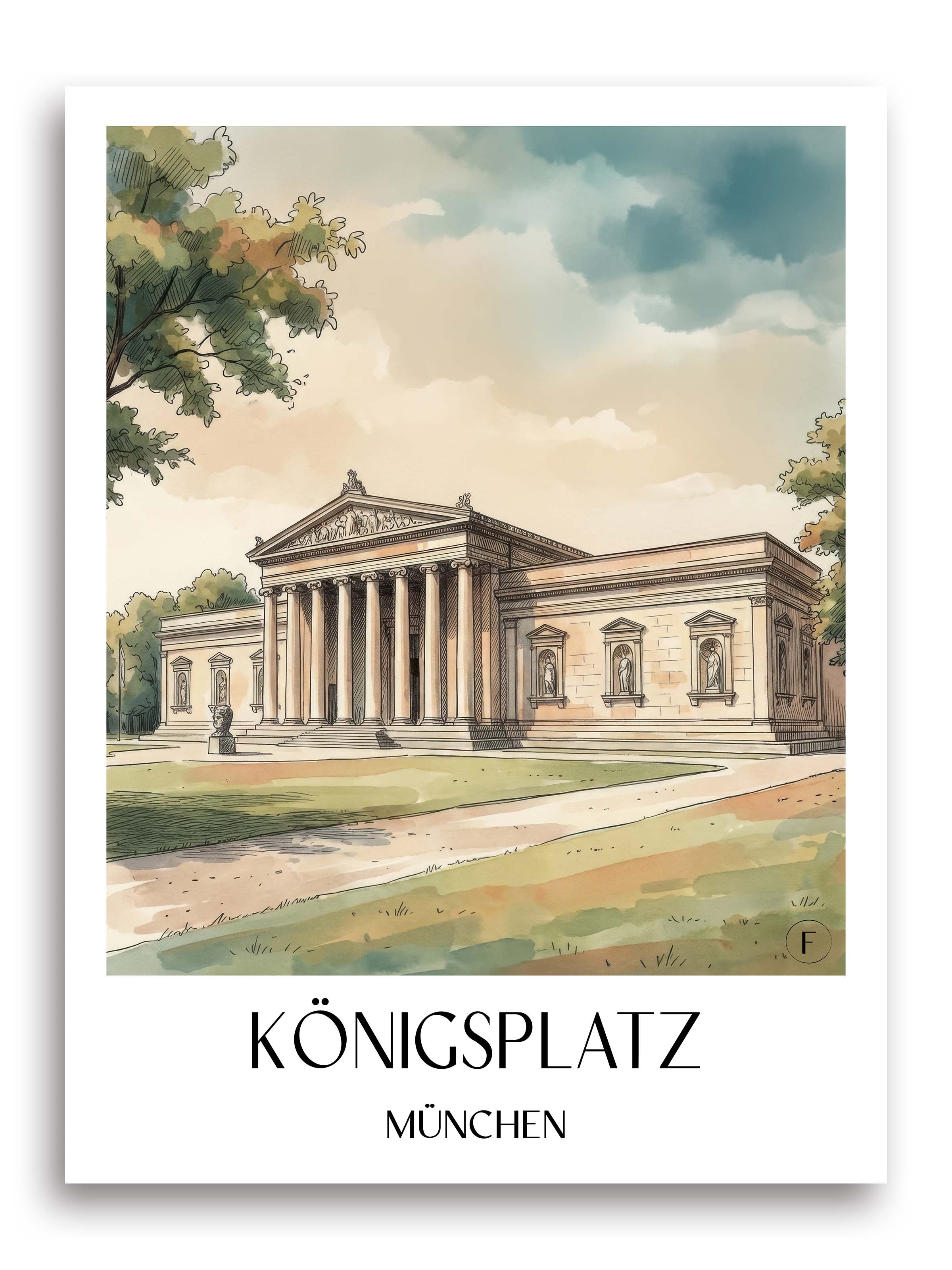 königsplatz-münchen-deutschland-poster-aquarell