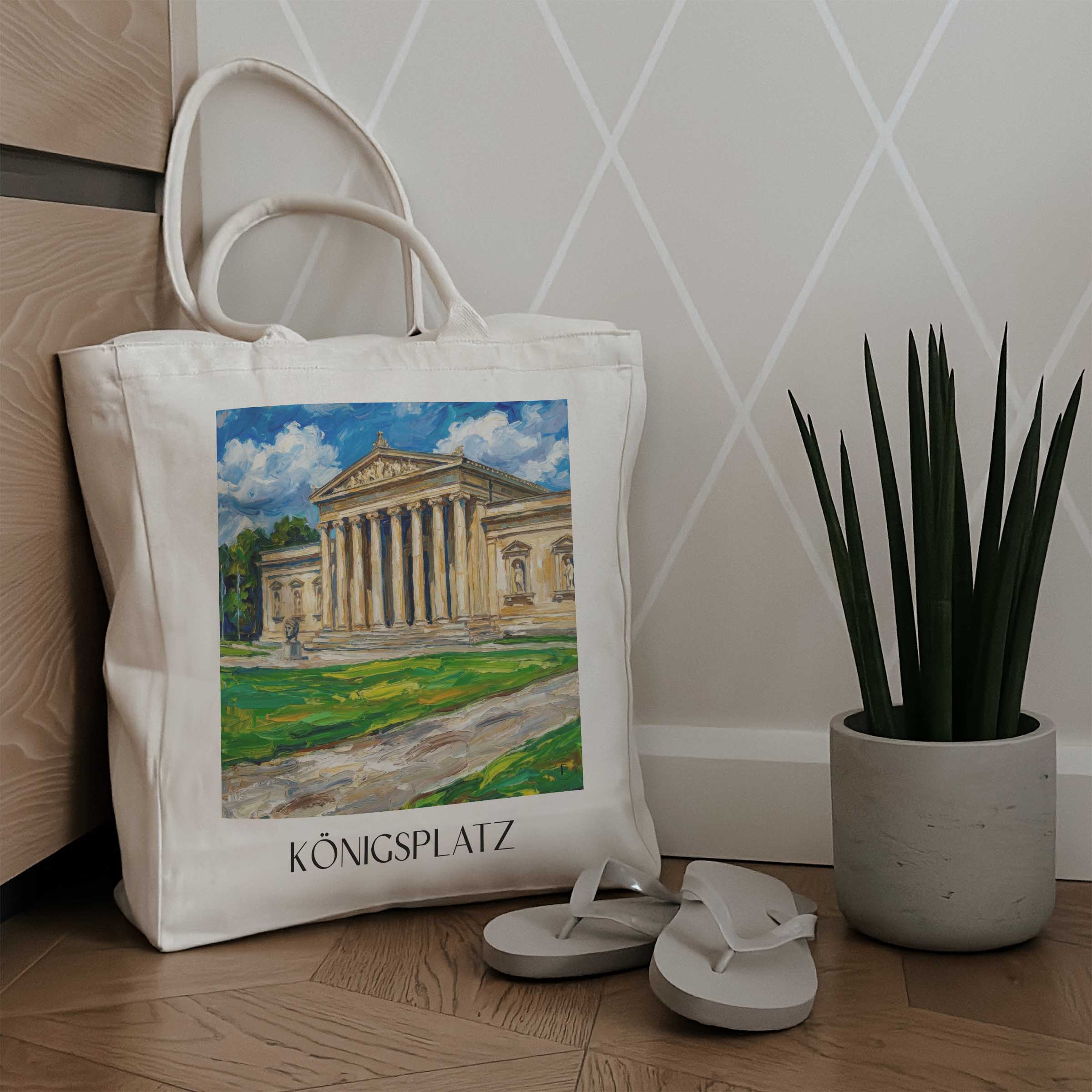 königsplatz-münchen-deutschland-einkaufstasche-oil-painting-oelgemaelde