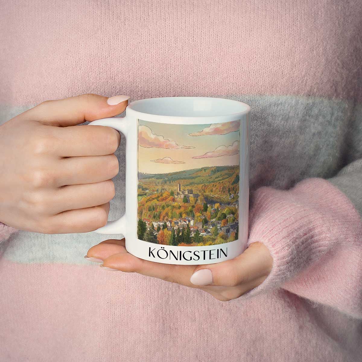 königstein-taunus-deutschland-kaffeebecher-aquarell