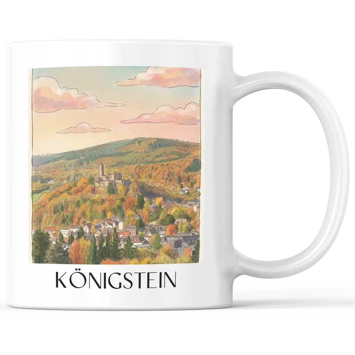 königstein-taunus-deutschland-kaffeebecher-aquarell