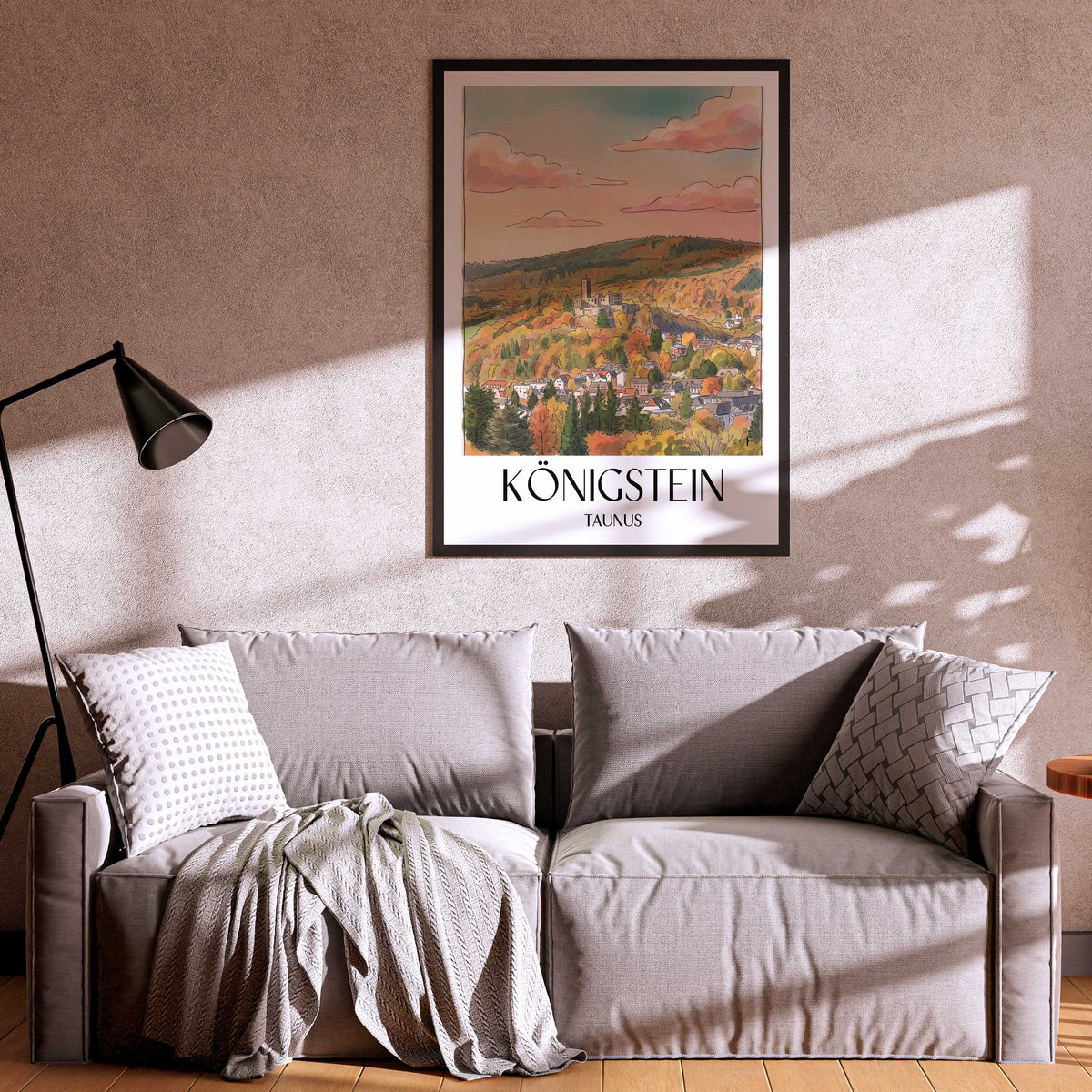 königstein-taunus-deutschland-poster-aquarell