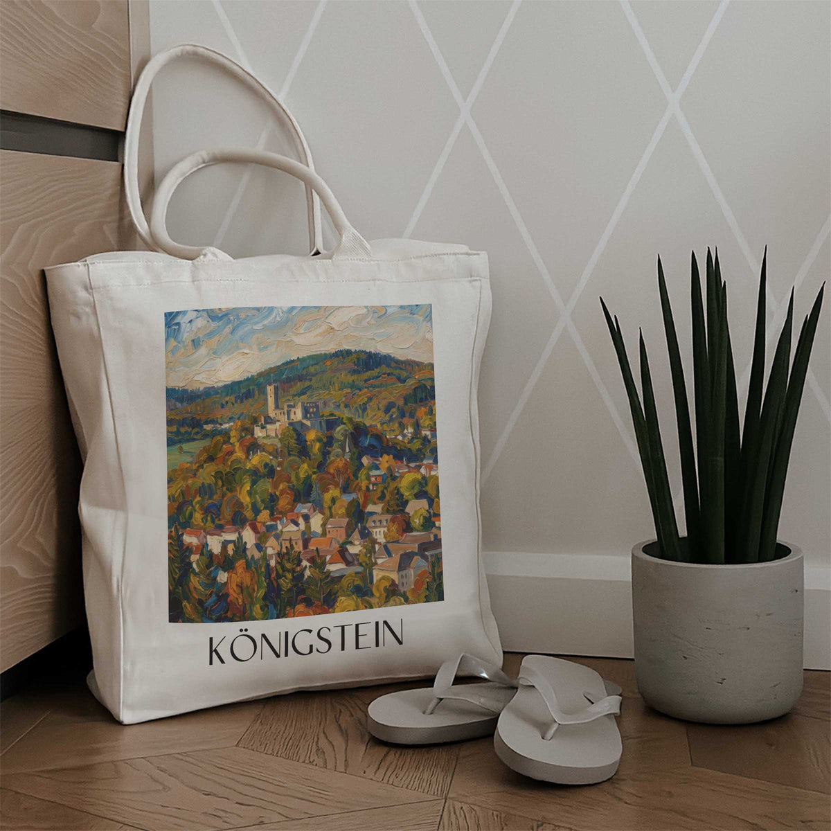 königstein-taunus-deutschland-einkaufstasche-oil-painting-oelgemaelde