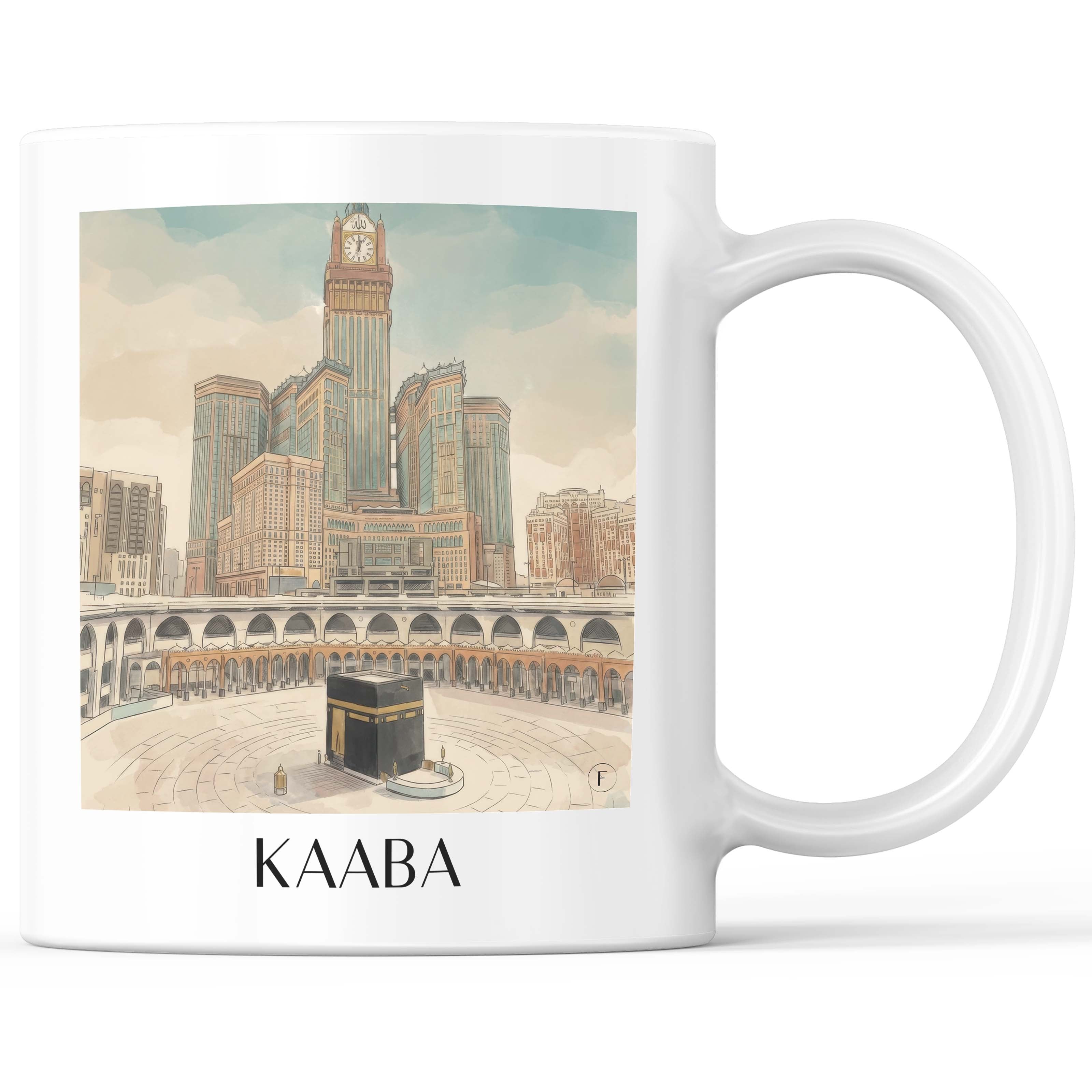 Kaaba, Mekka - Saudi-Arabien Becher - Kaffeetasse im Aquarell Stil - favplace