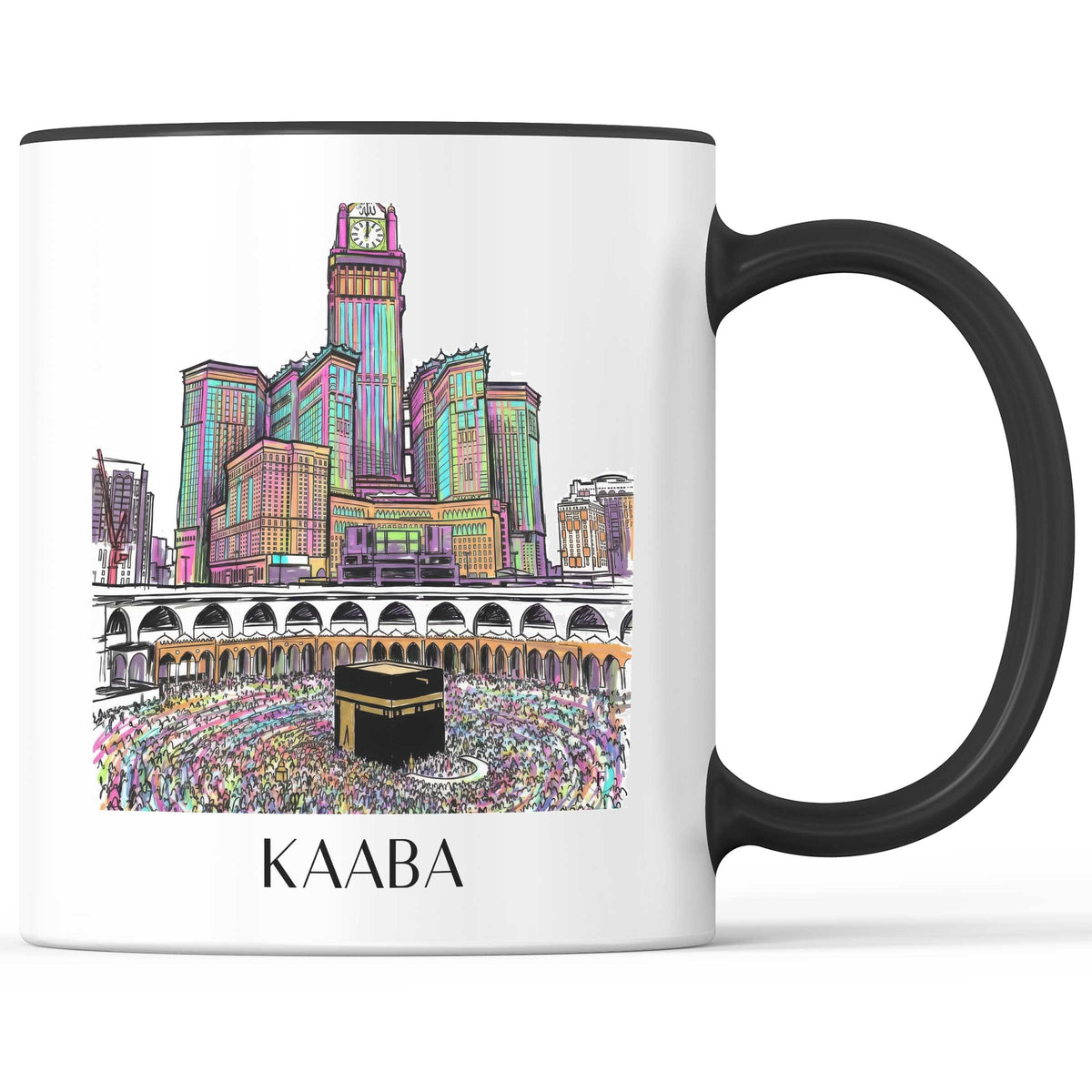 Kaaba, Mekka - Saudi-Arabien Becher - Kaffeetasse im Tag Graffiti Stil - favplace