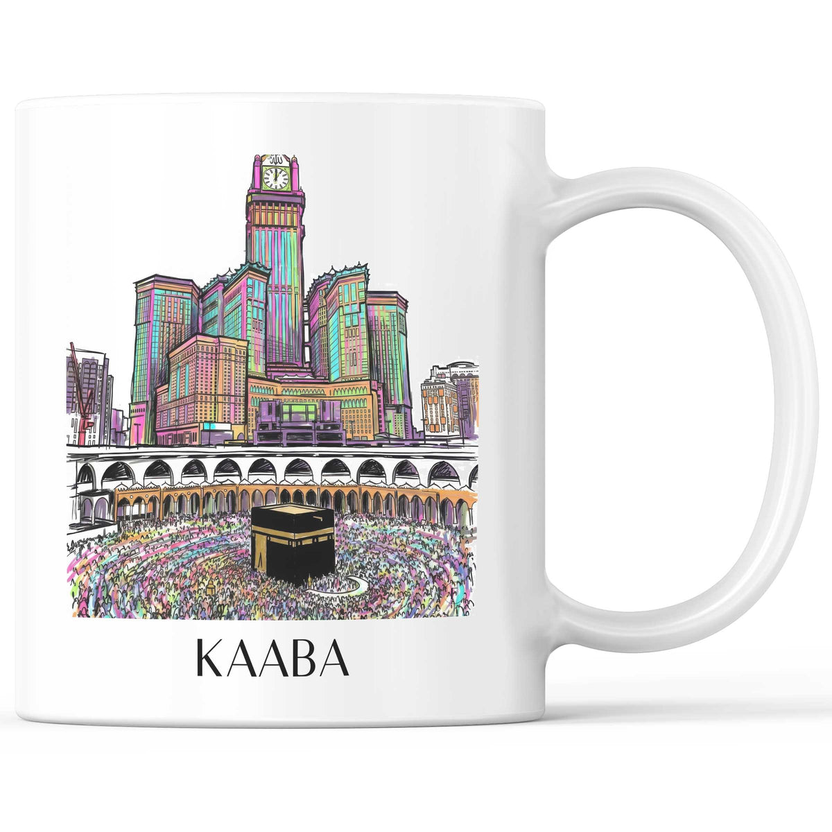 Kaaba, Mekka - Saudi-Arabien Becher - Kaffeetasse im Tag Graffiti Stil - favplace