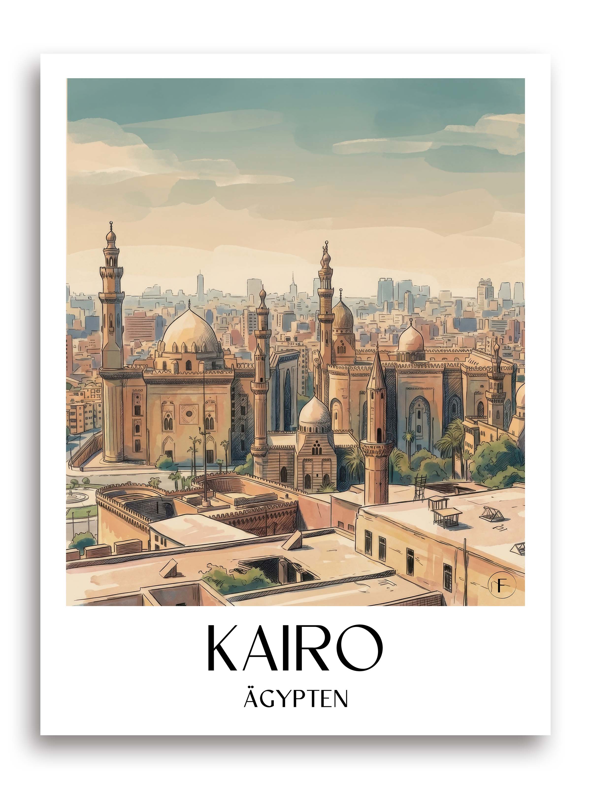 kairo-ägypten-poster-aquarell