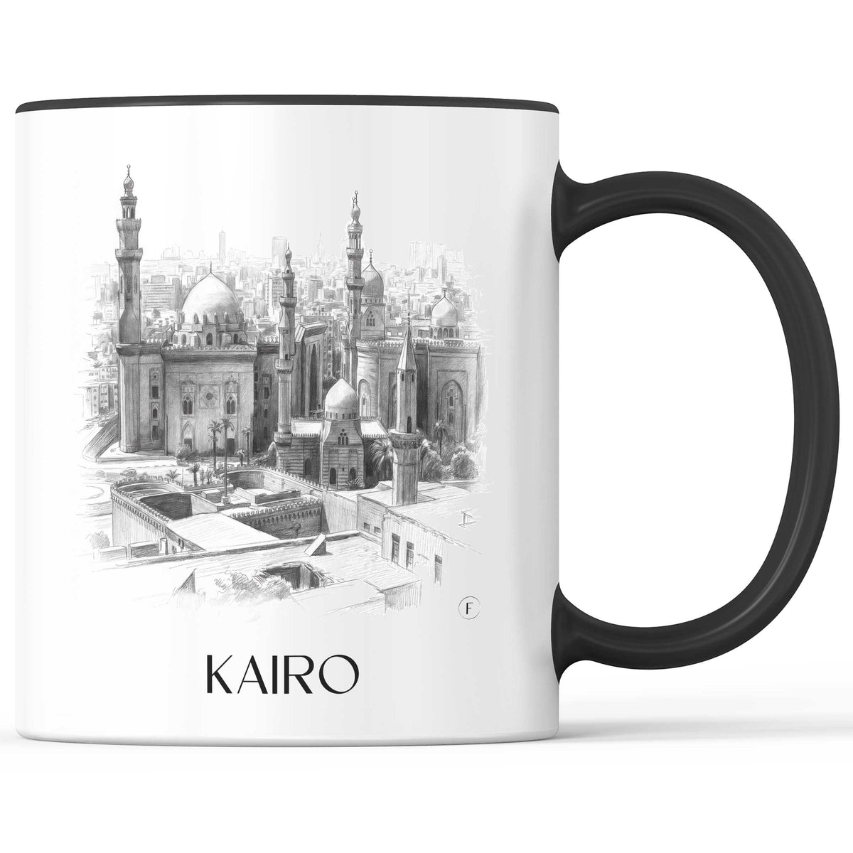 kairo-ägypten-kaffeebecher-bleistift-zeichnung-drawing