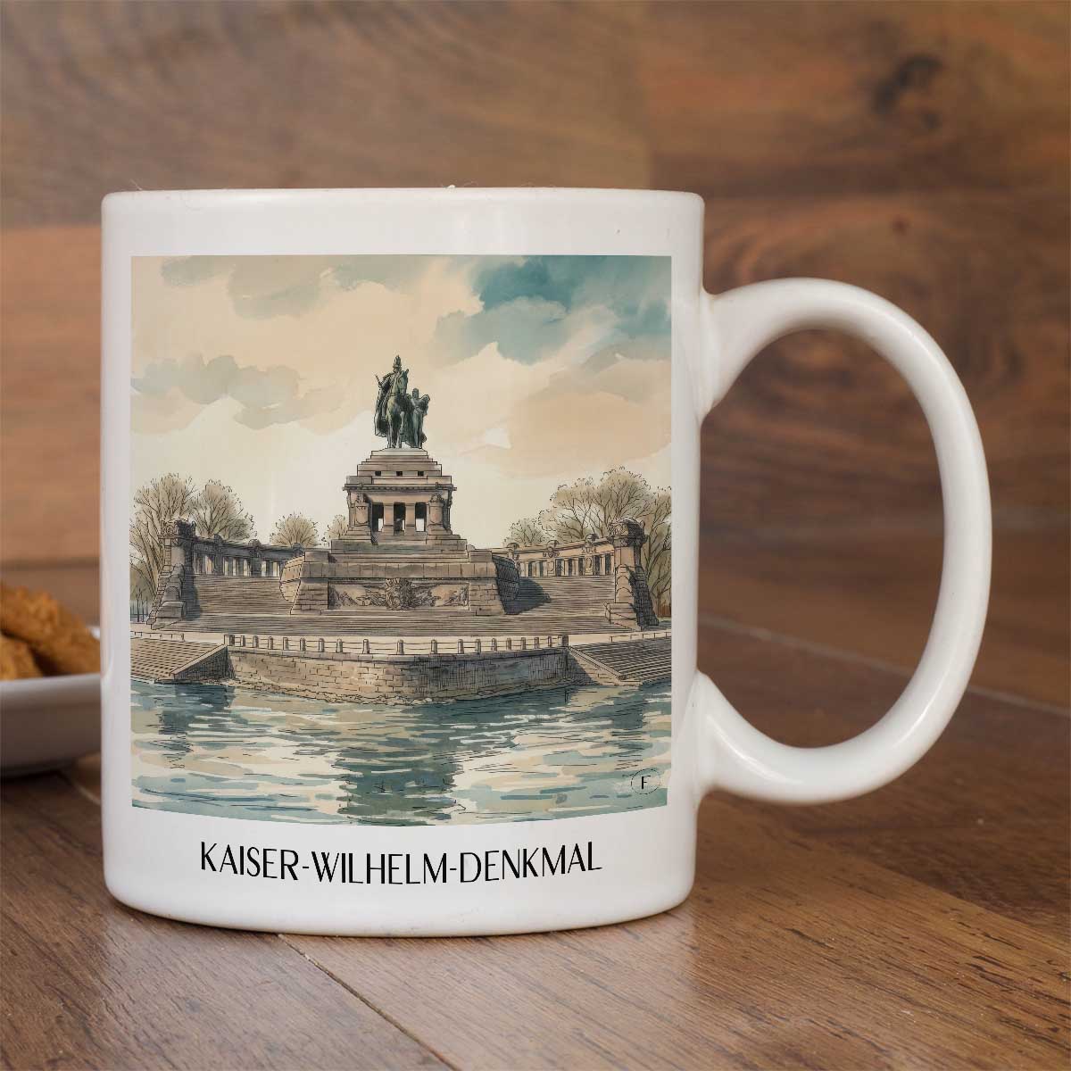 kaiser-wilhelm-denkmal-koblenz-deutschland-kaffeebecher-aquarell