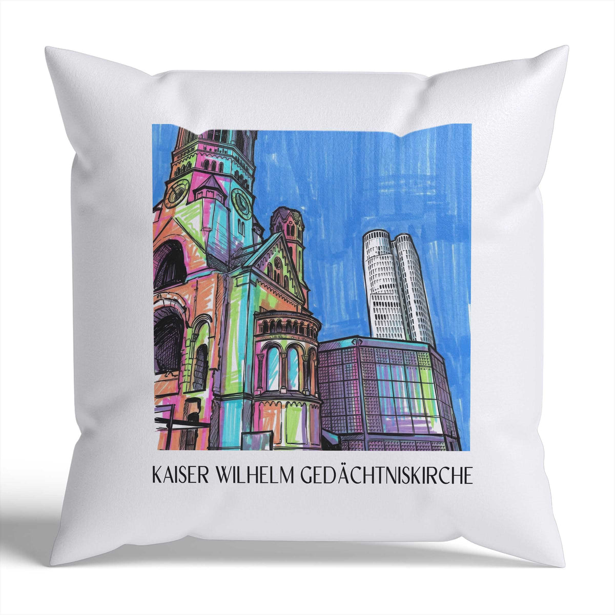 kaiser-wilhelm-gedächtniskirche-berlin-deutschland-kissenbezug-graffiti