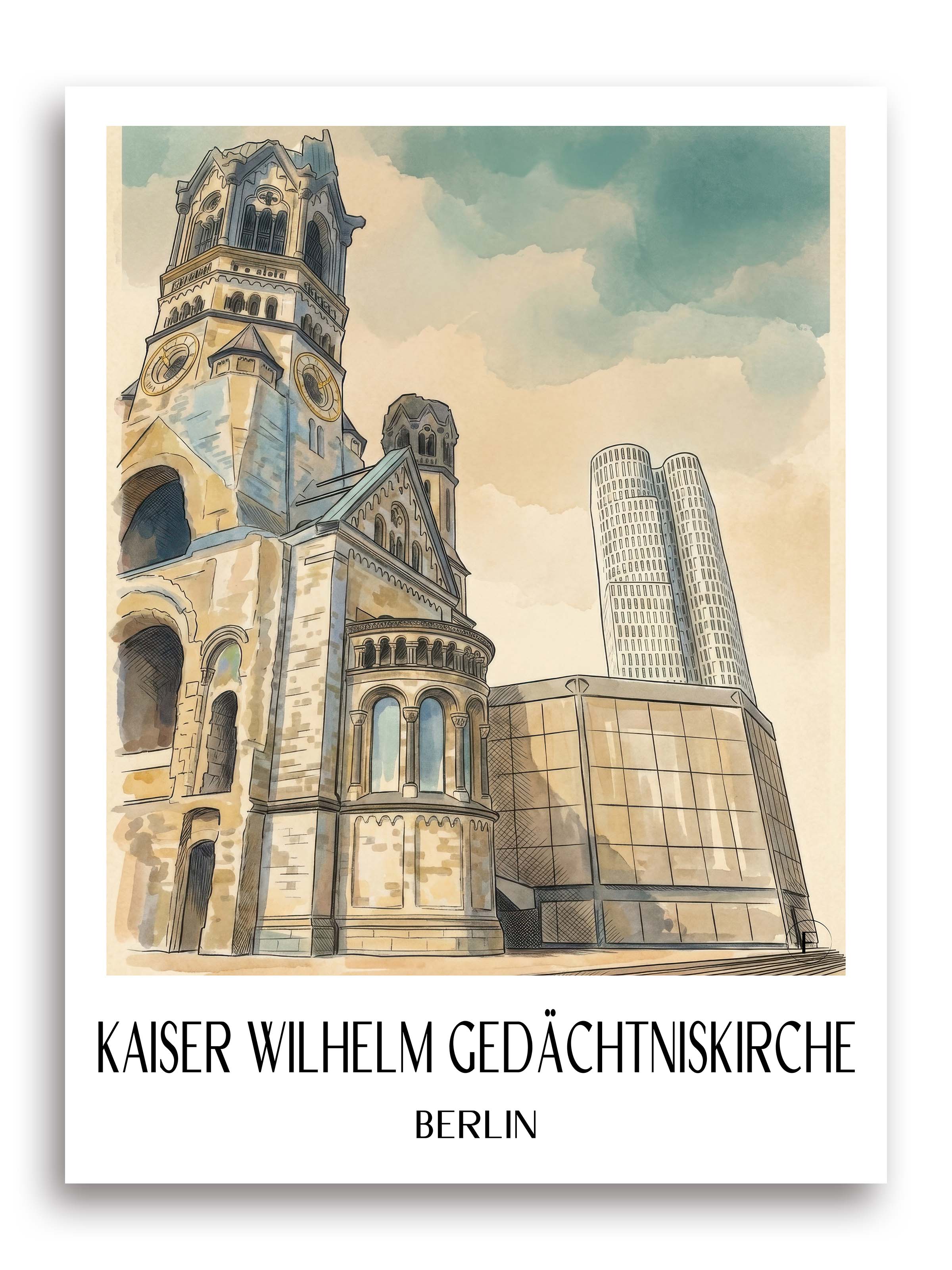 kaiser-wilhelm-gedächtniskirche-berlin-deutschland-poster-aquarell