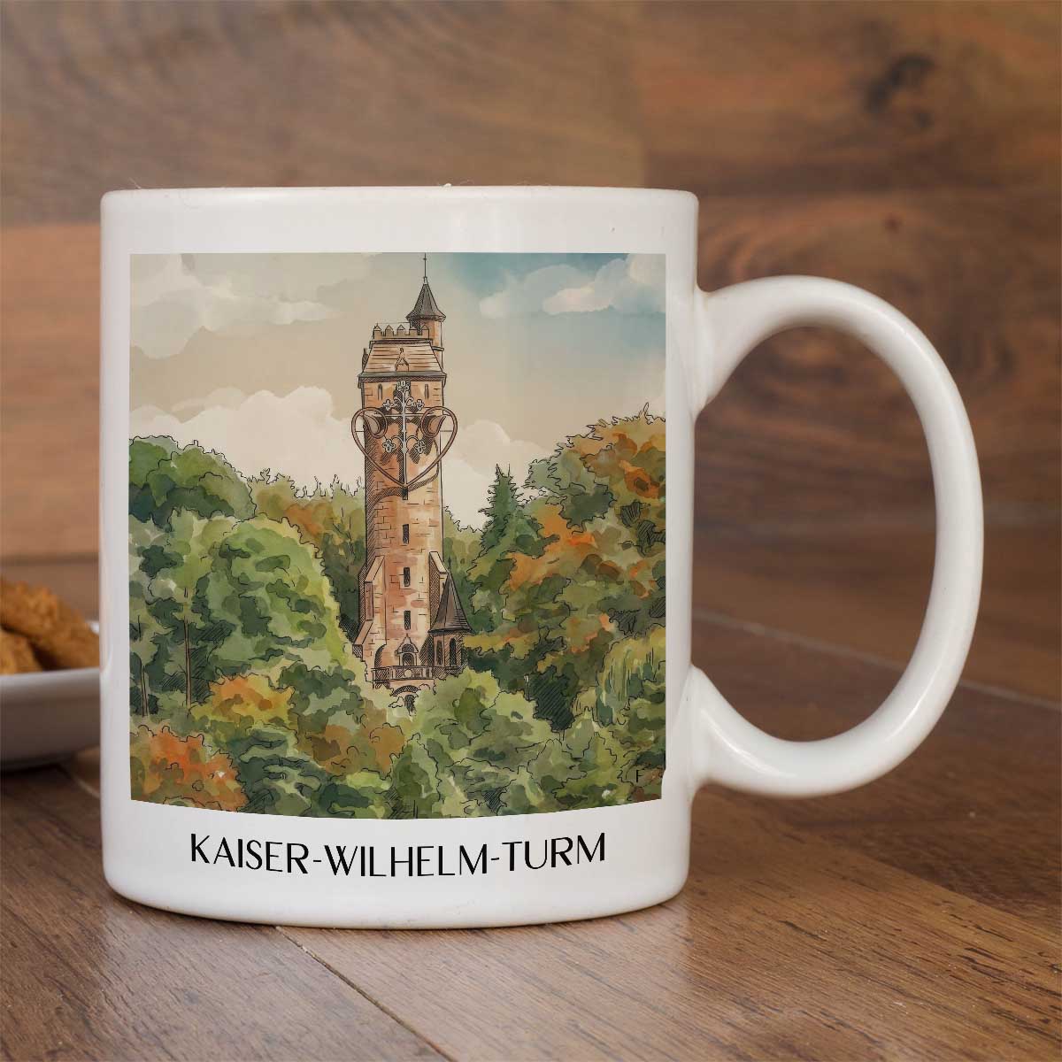kaiser-wilhelm-turm-marburg-deutschland-kaffeebecher-aquarell
