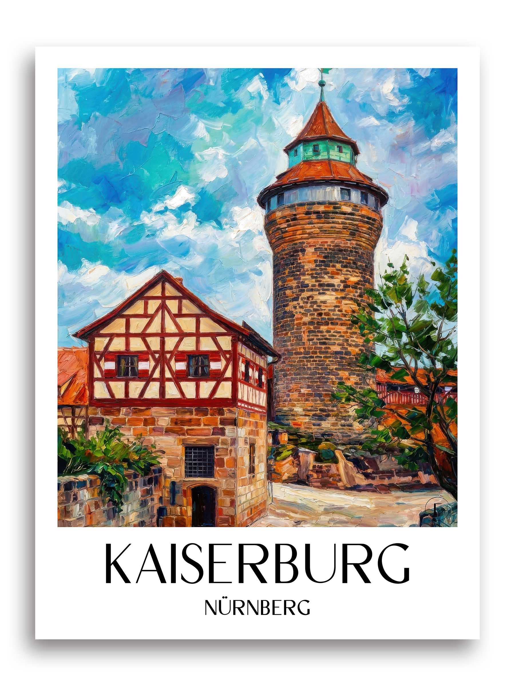 kaiserburg-nürnberg-deutschland-poster-oil-painting-oelgemaelde