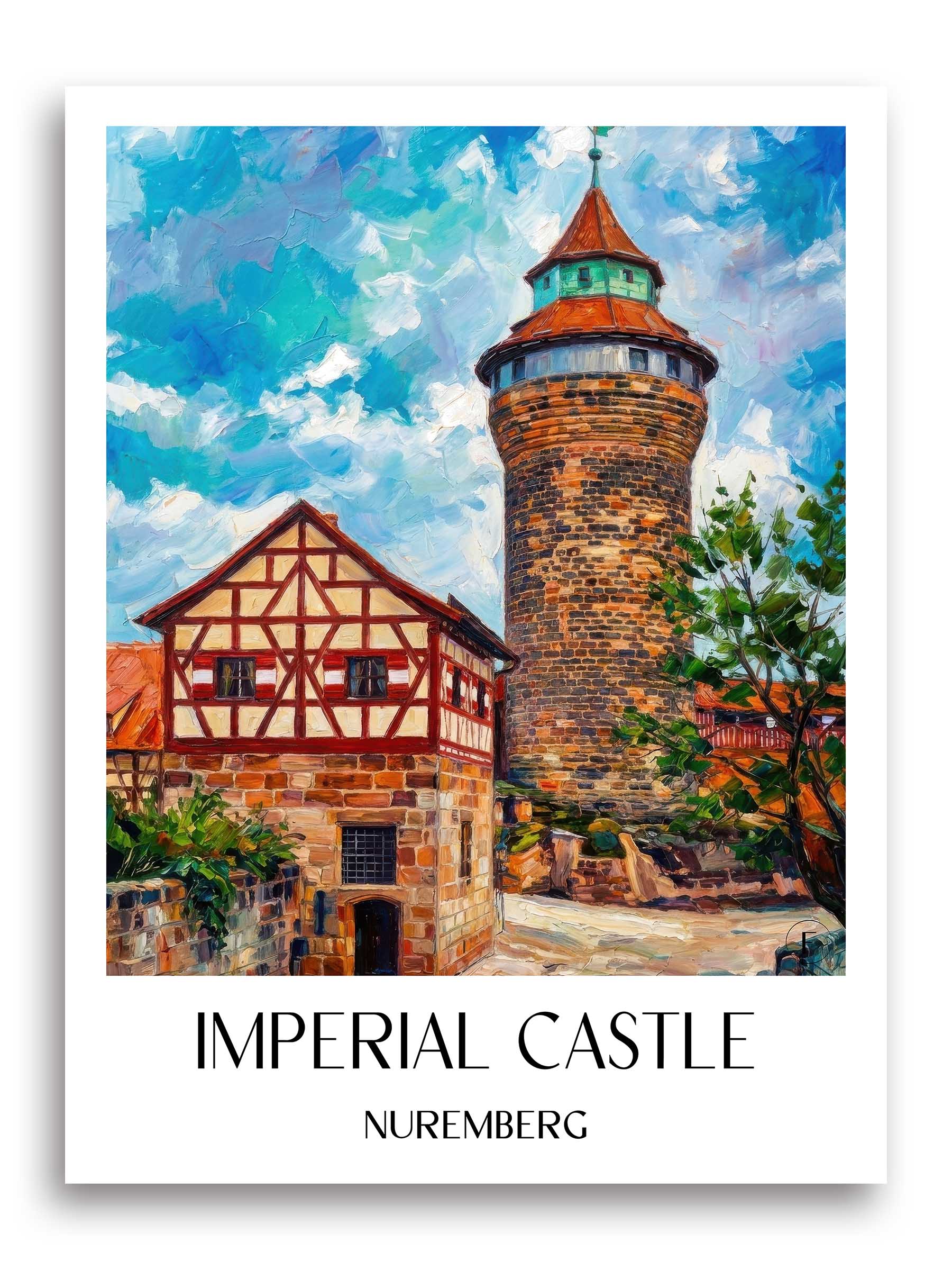 Kaiserburg Poster - Nürnberg - Deutschland Kunstdruck - Ölgemälde von A4 bis A1 - favplace