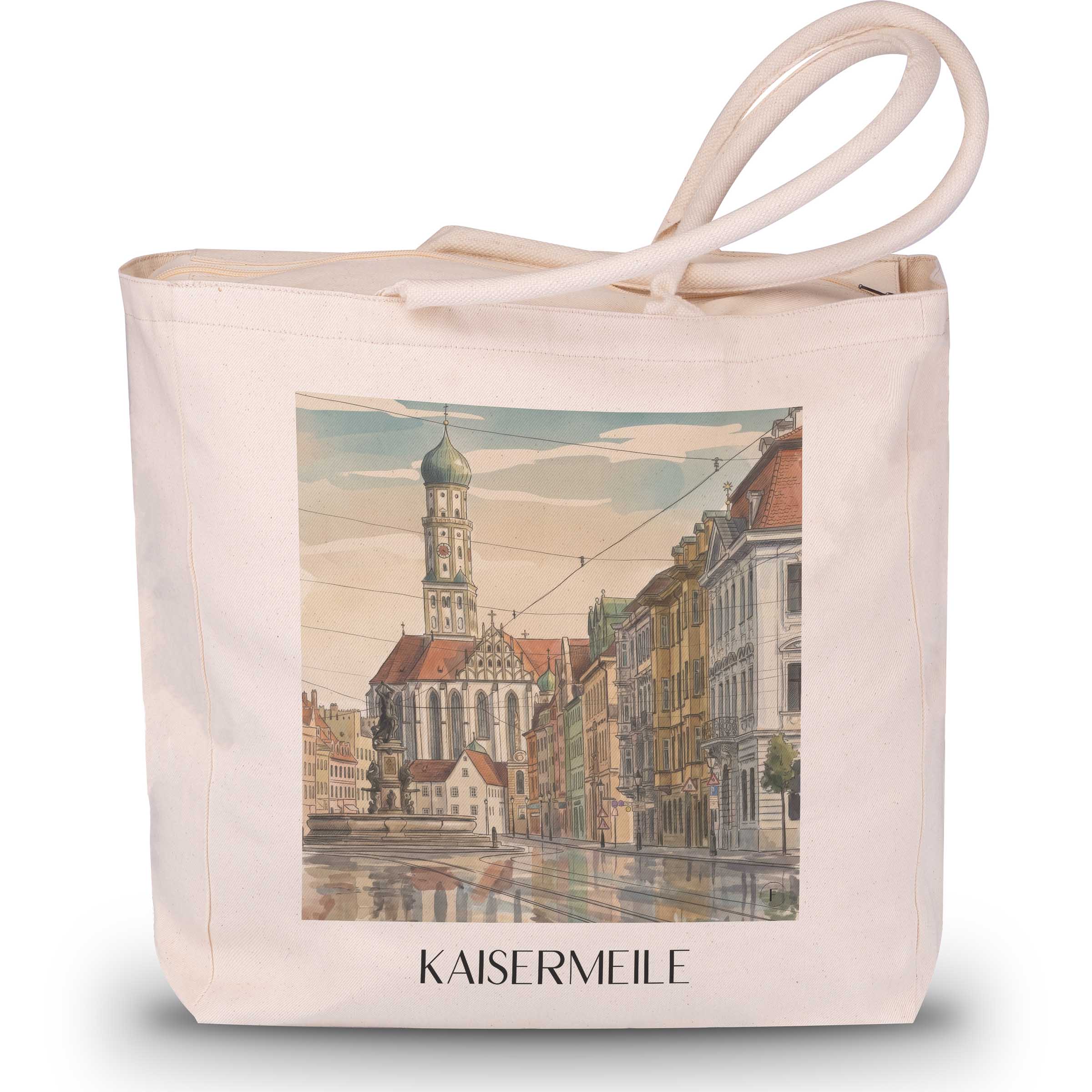 kaisermeile-augsburg-deutschland-einkaufstasche-aquarell